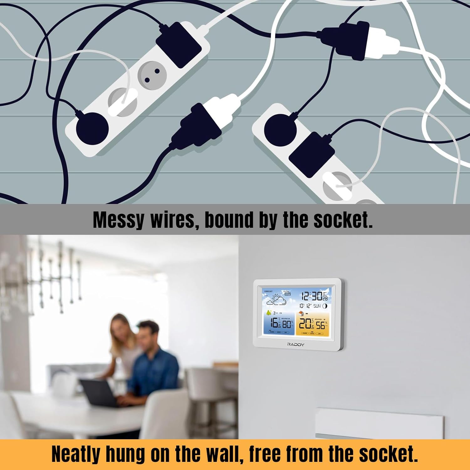 Raddy WM6 Stazione Meteorologica Wireless con Sensore - immagine 5