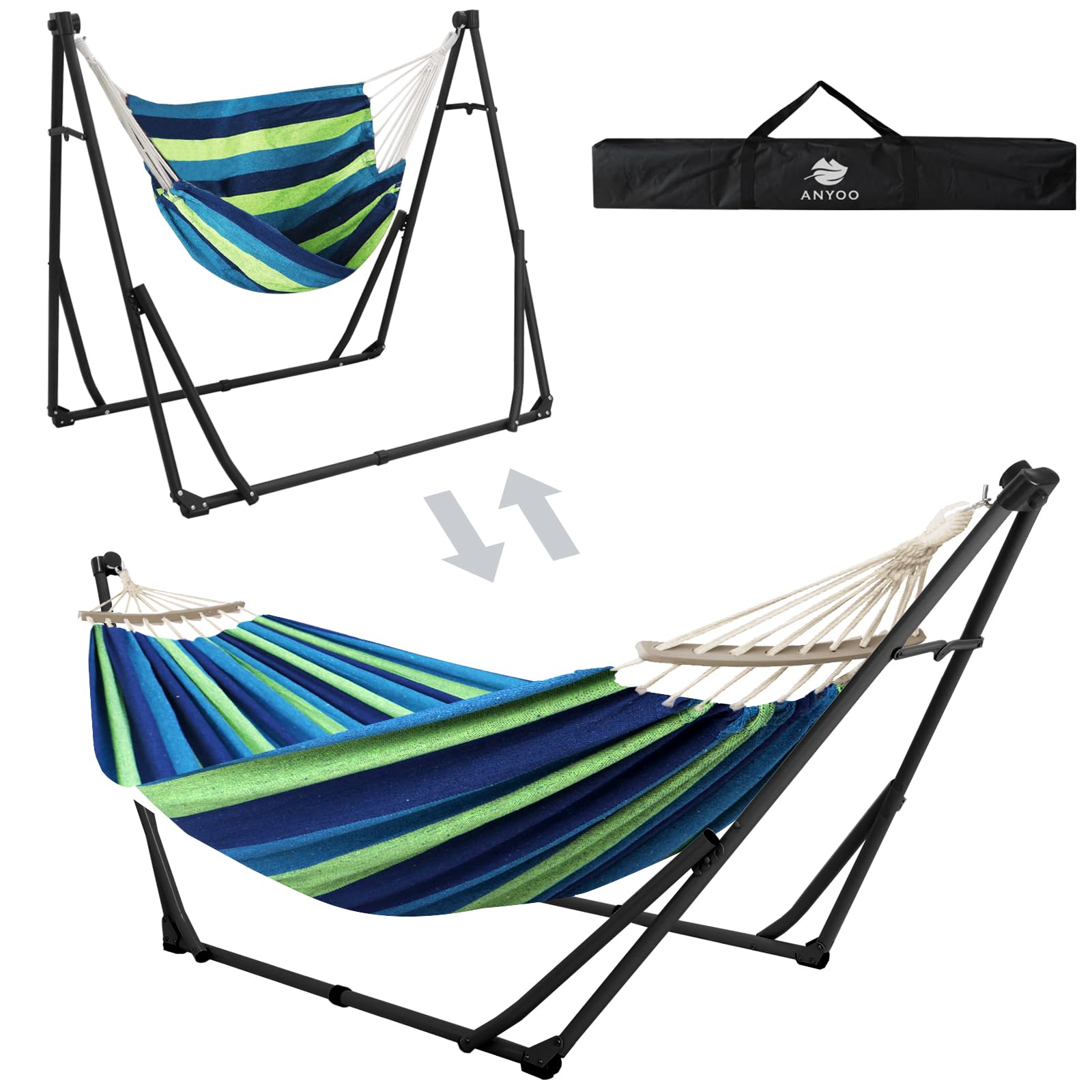 Anyoo Amaca e Poltrona Sospesa con Struttura Pieghevole