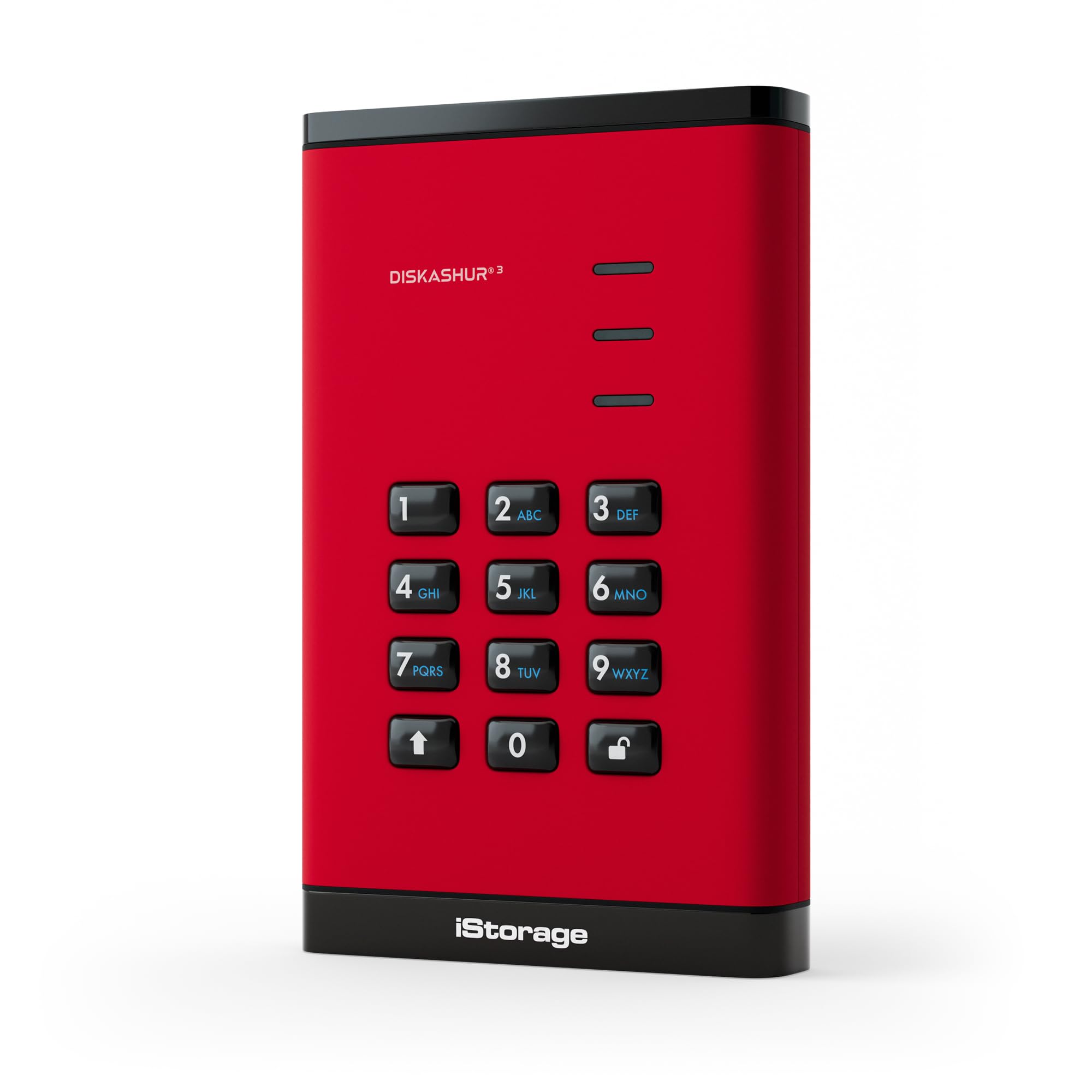Istorage DiskAshur3 HDD 500GB Rosso - Hard Disk Portatile