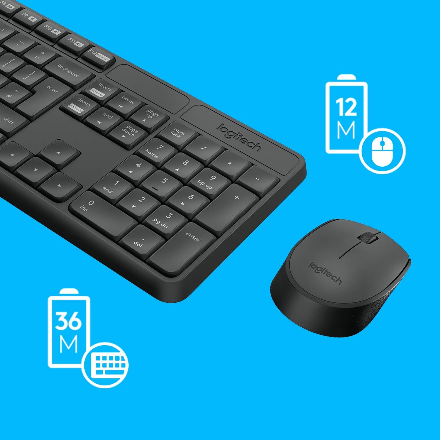 Logitech MK235 Combo Tastiera e Mouse Wireless - immagine 3