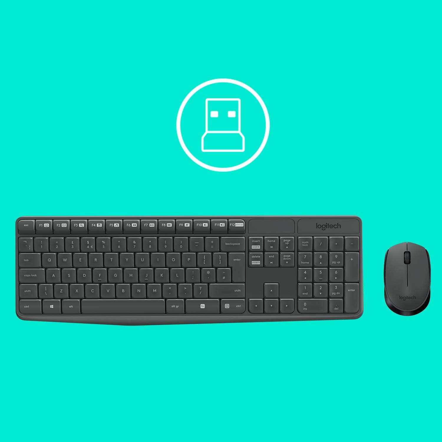 Logitech MK235 Combo Tastiera e Mouse Wireless - immagine 4