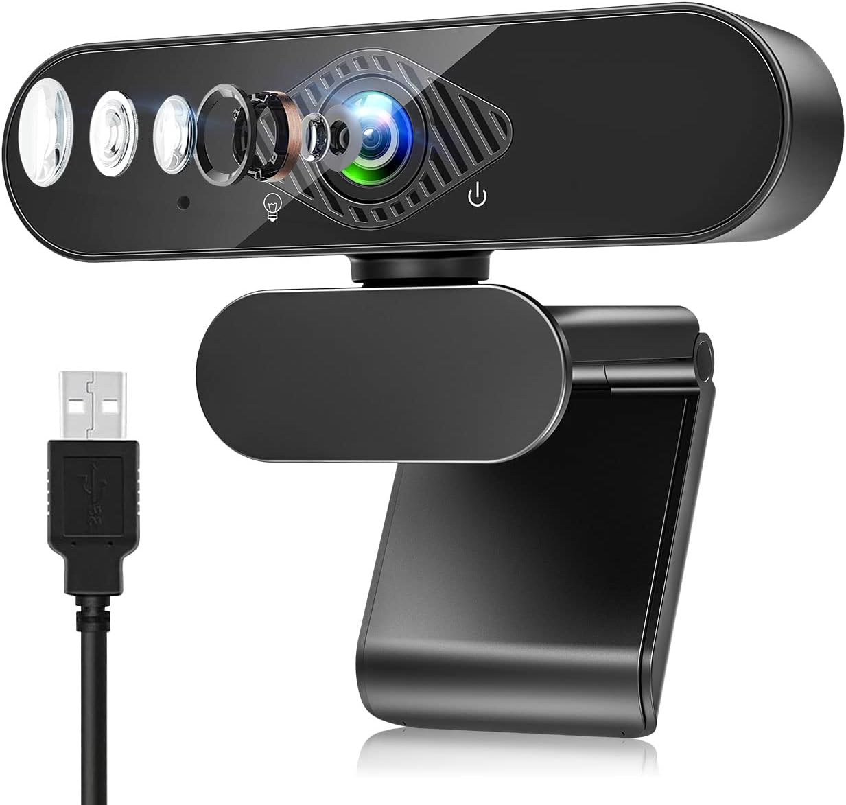 Dancial Webcam 1080P con Microfono USB 2.0 - immagine 1