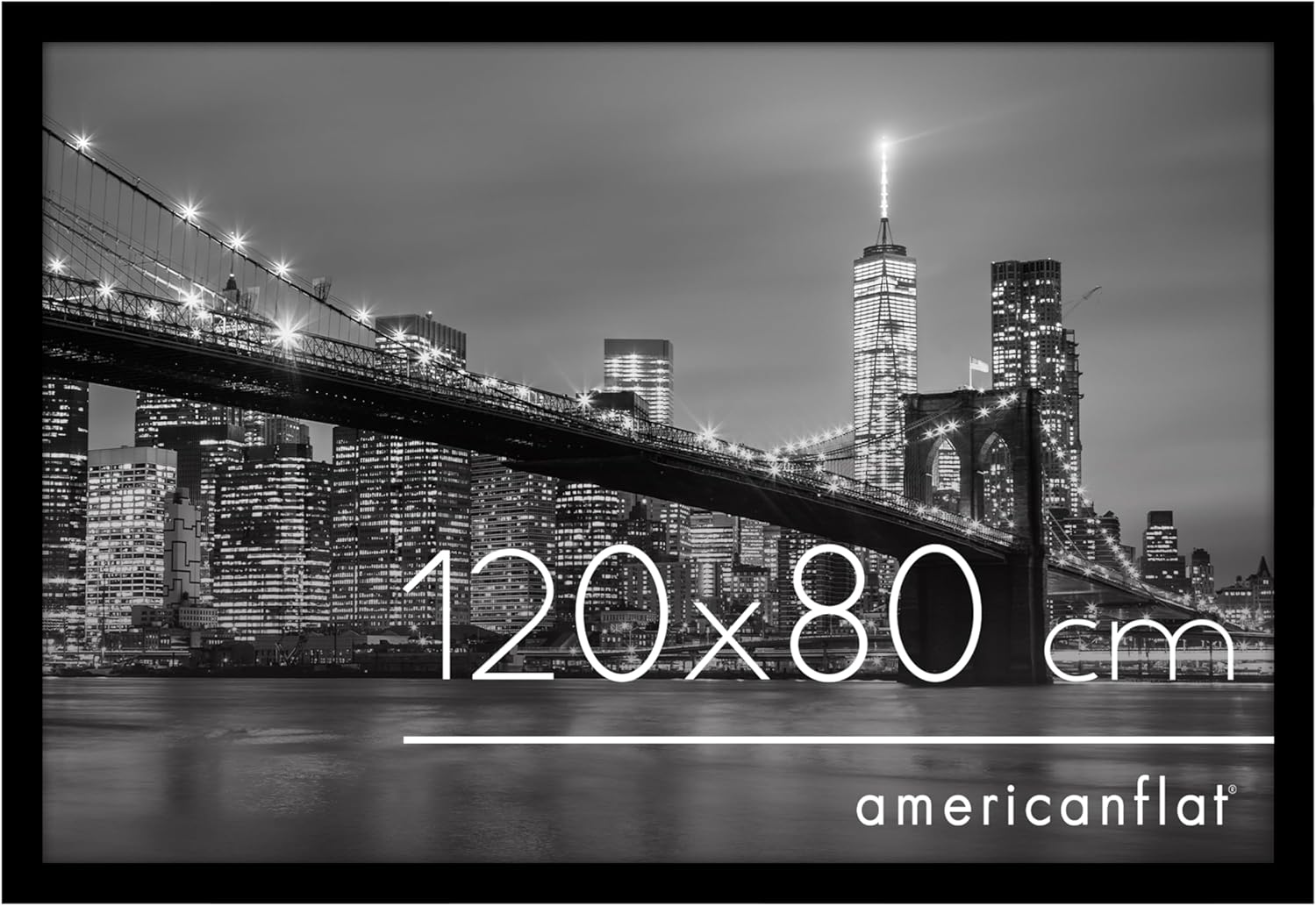 Americanflat Cornice Nera 80x120 cm - immagine 1