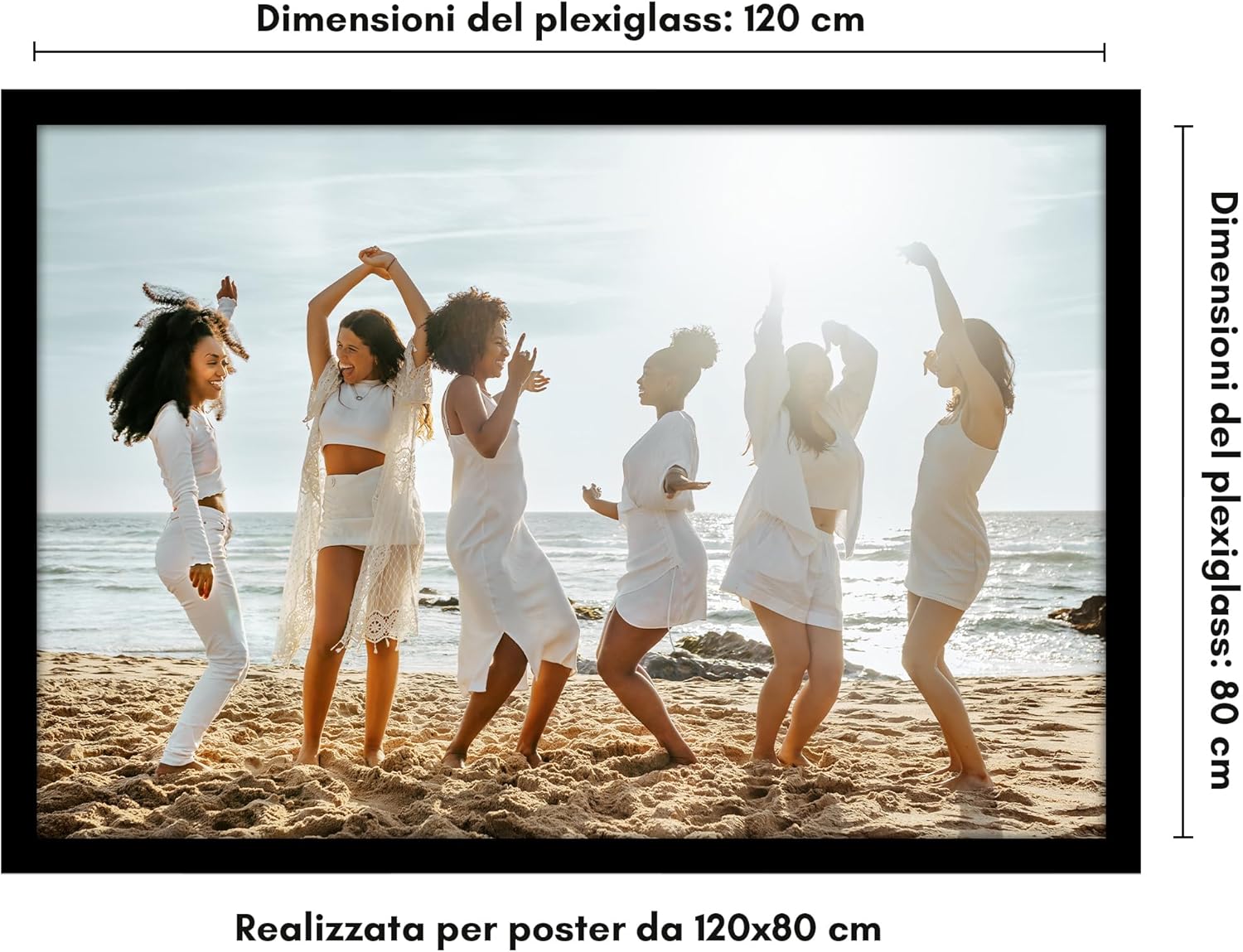 Americanflat Cornice Nera 80x120 cm - immagine 5