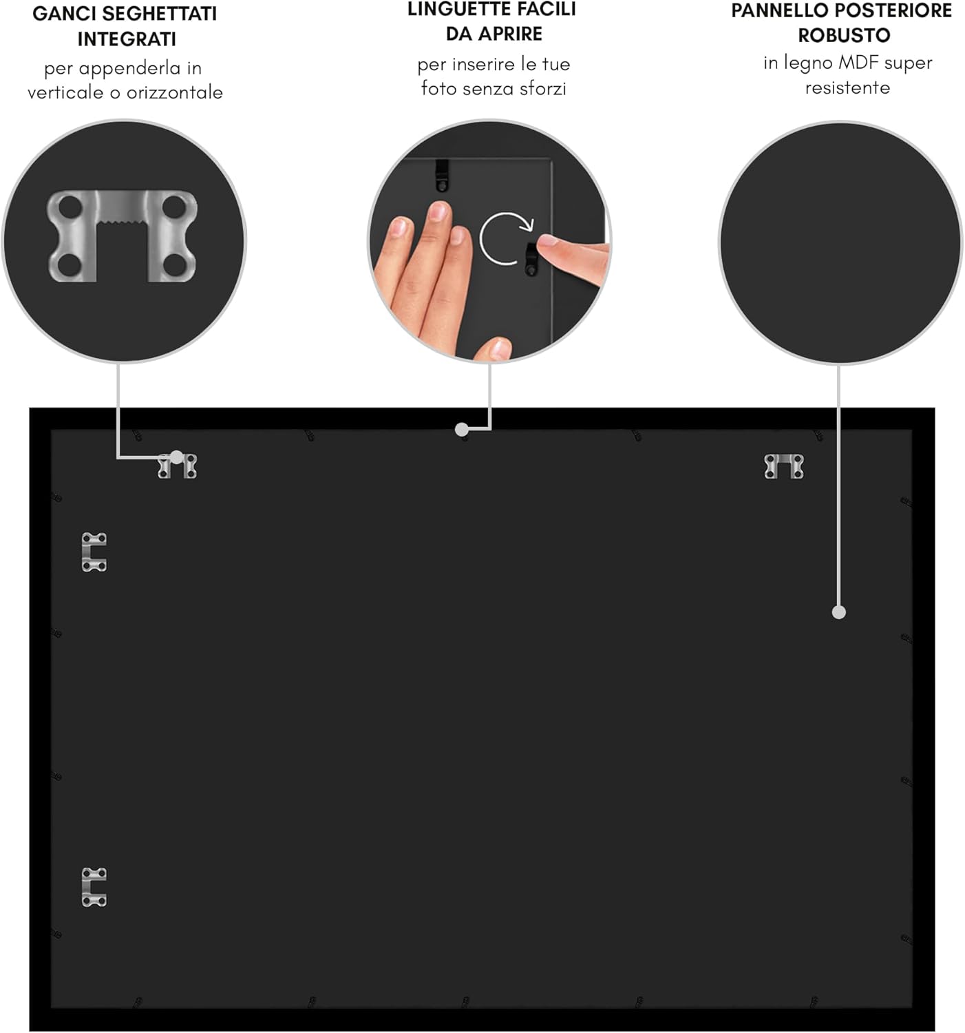 Americanflat Cornice Nera 80x120 cm - immagine 9