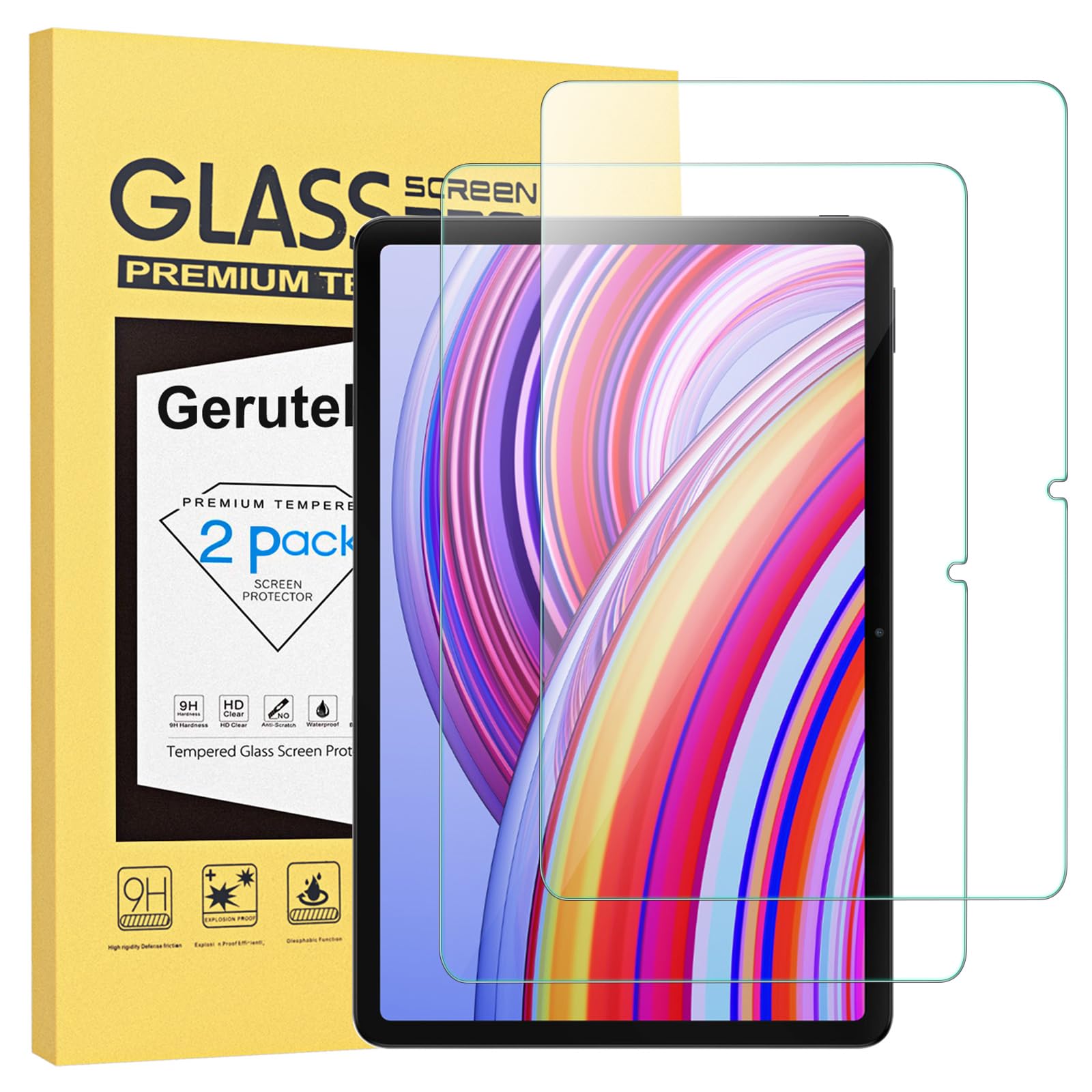 Gerutek 2 Pezzi Pellicola Vetro Temperato per Xiaomi Redmi Pad Pro 12.1