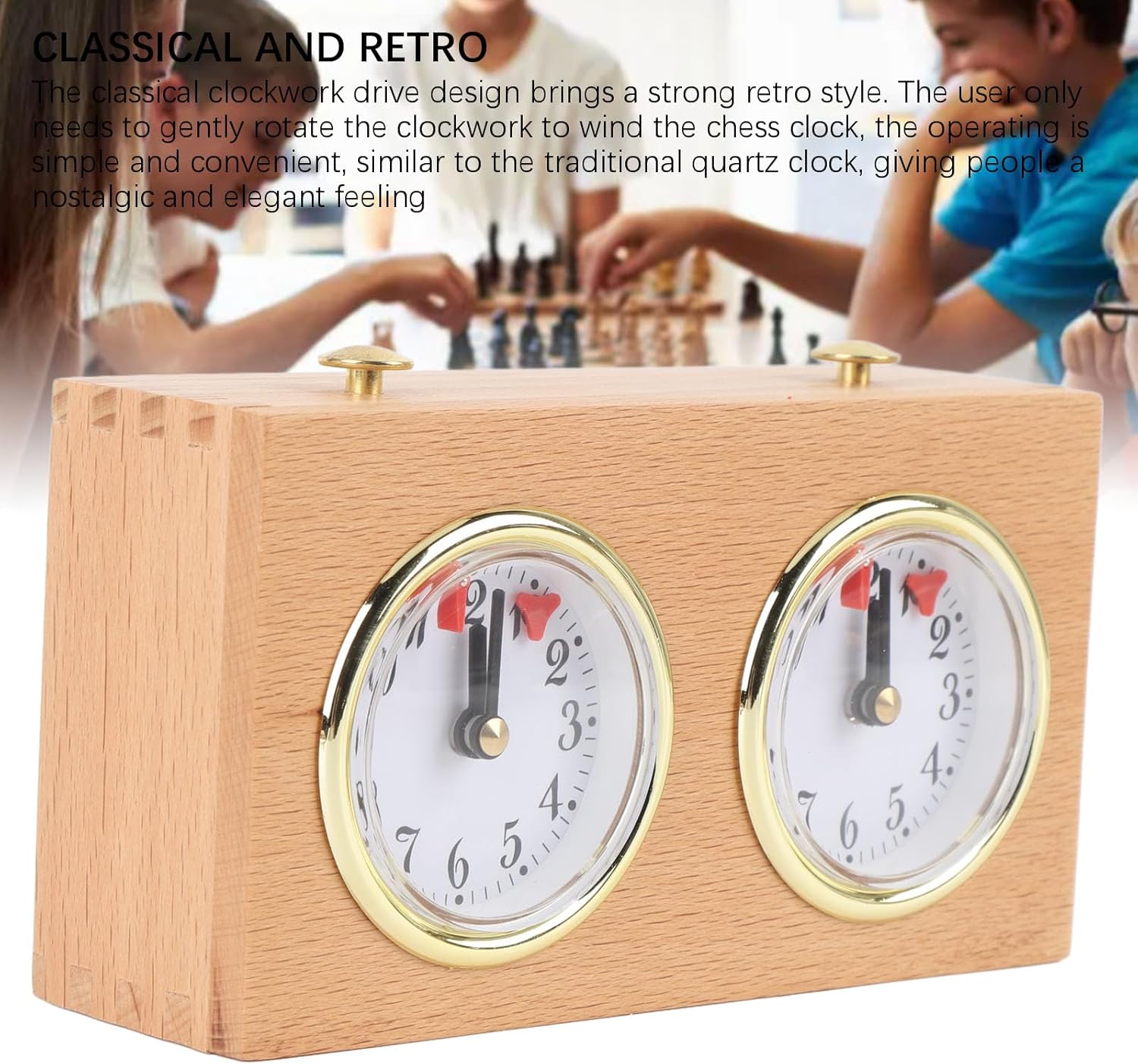 Orologio da Scacchi Analogico Retrò Classico - immagine 6