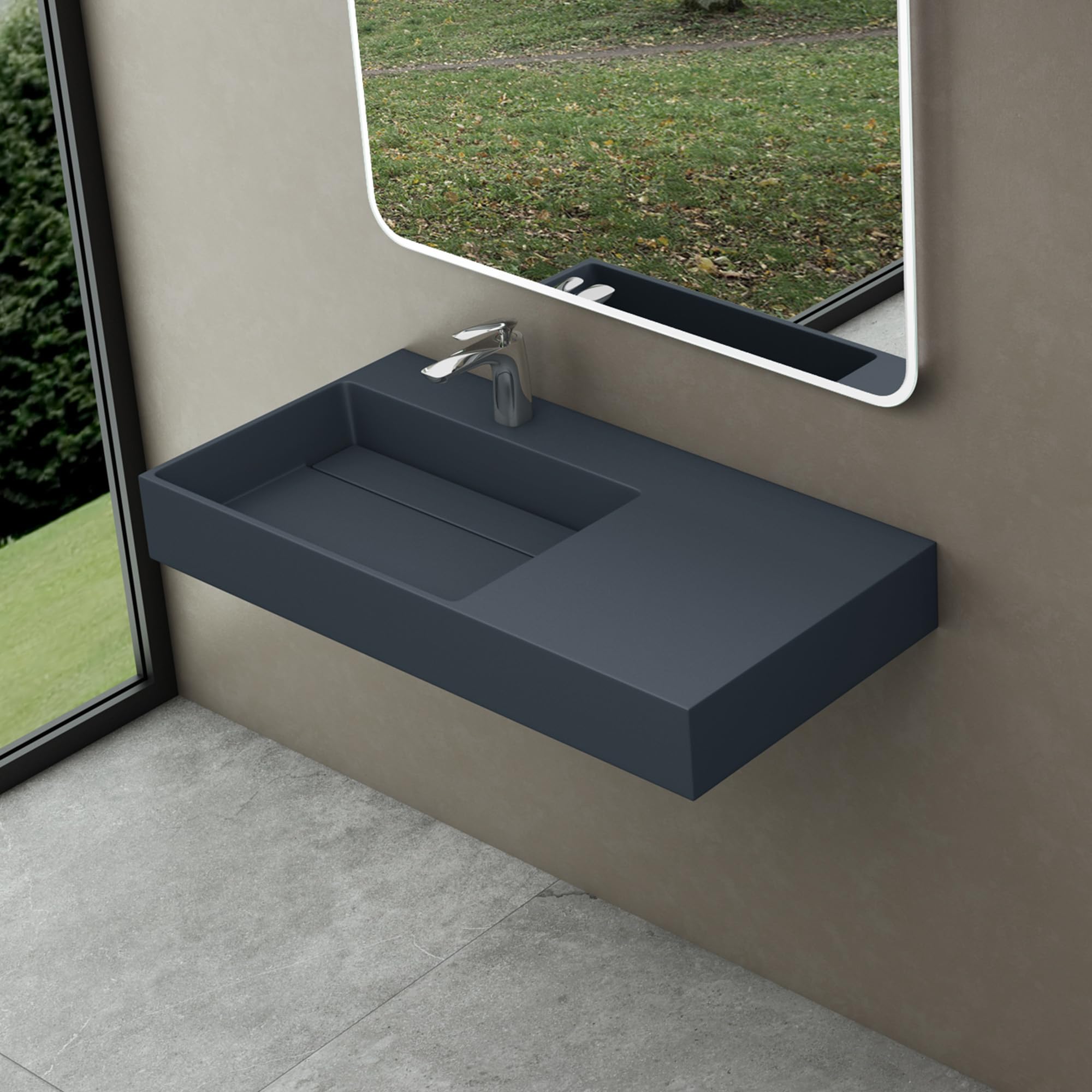 Doporro Colossum12 - Lavabo Bagno Sospeso 100x48x13 cm