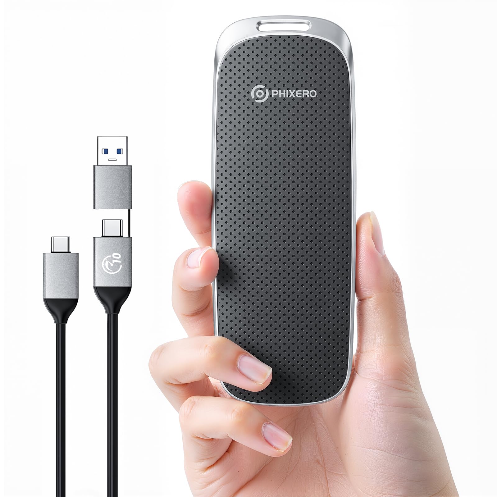 Phixero P10PRO SSD Esterno NVMe 2TB, Nero