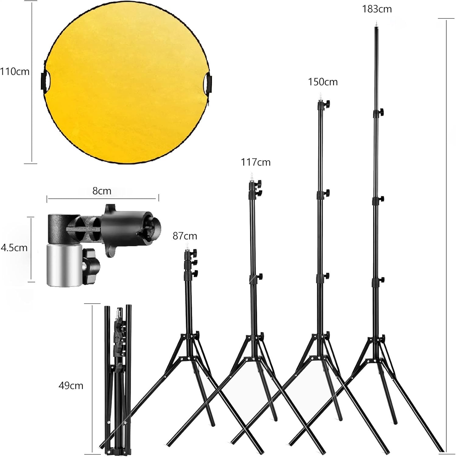 Selens Riflettore 5 in 1 da 110 cm con Treppiede - immagine 5