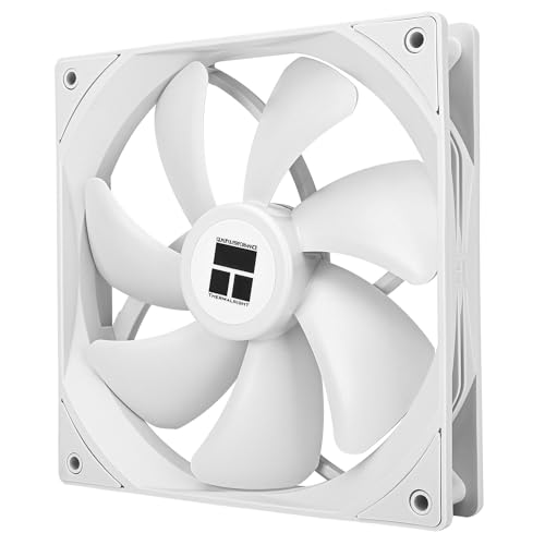 TR TL-C14CW Ventola di alloggiamento da 140 mm, ventola PWM silenziosa per computer con velocità di 1500 giri/min, ventola bianca per raffreddamento CPU
