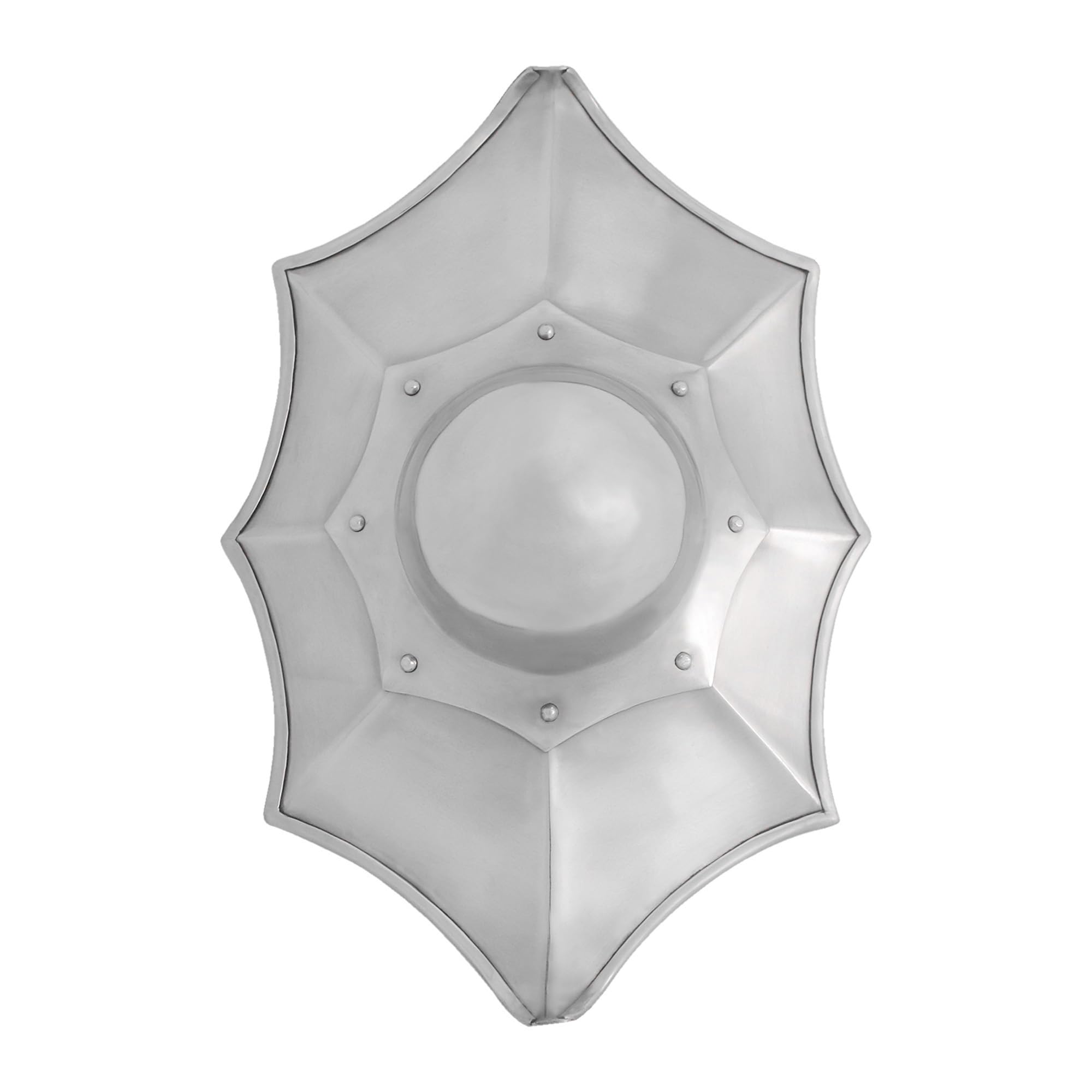 Lord of Battles Arcieri in acciaio tardo medievale scudo da combattimento per noccioli da combattimento, fatto a mano, scudo medievale