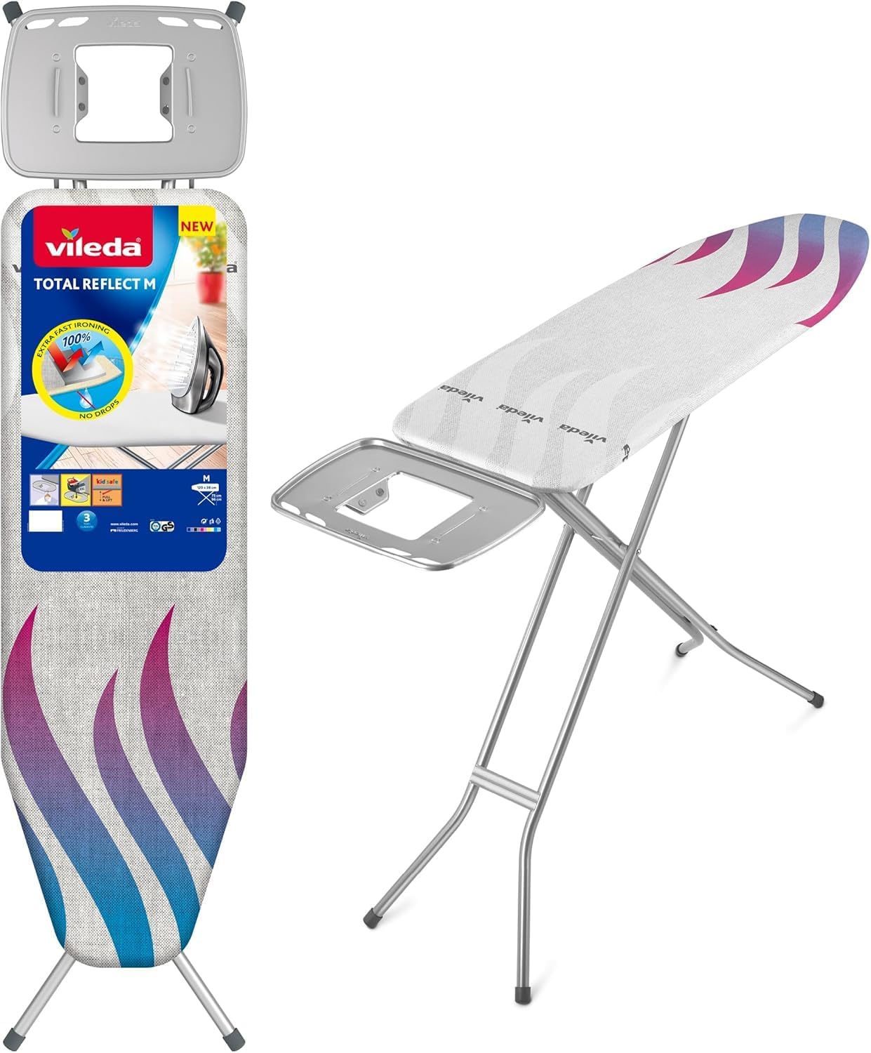 Vileda Total Reflect M - Asse da Stiro 120x38 cm - immagine 1