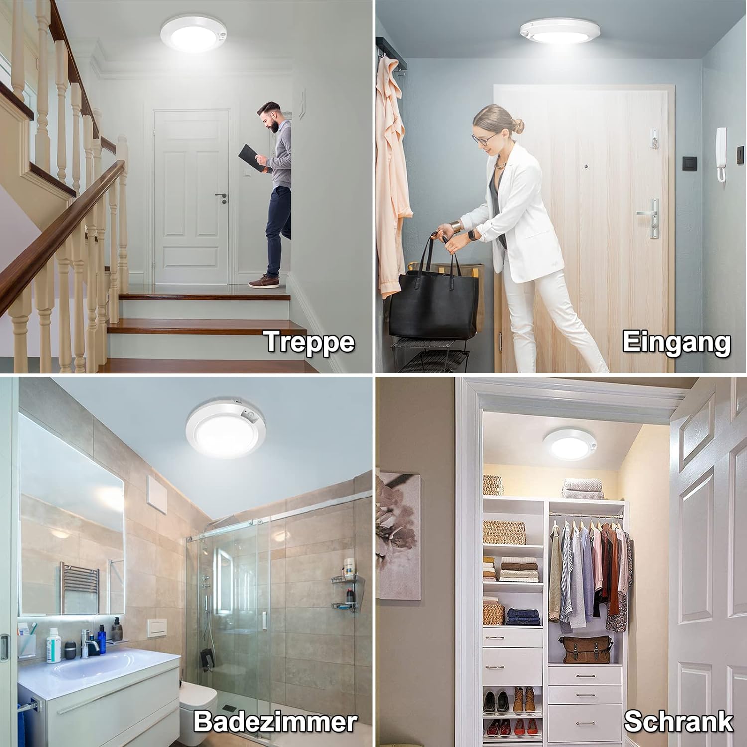 Bemexred Plafoniere LED a Batteria con Sensore di Movimento - immagine 7