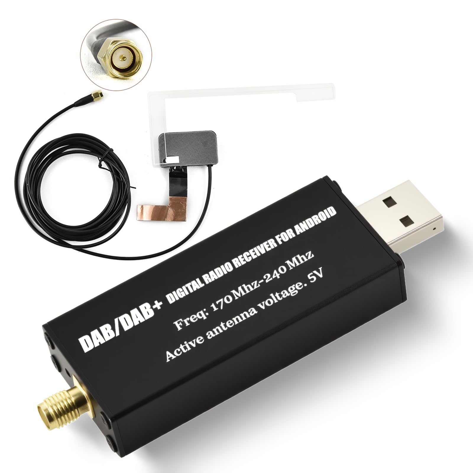 Hodozzy Adattatore DAB/DAB+ per Auto USB Android
