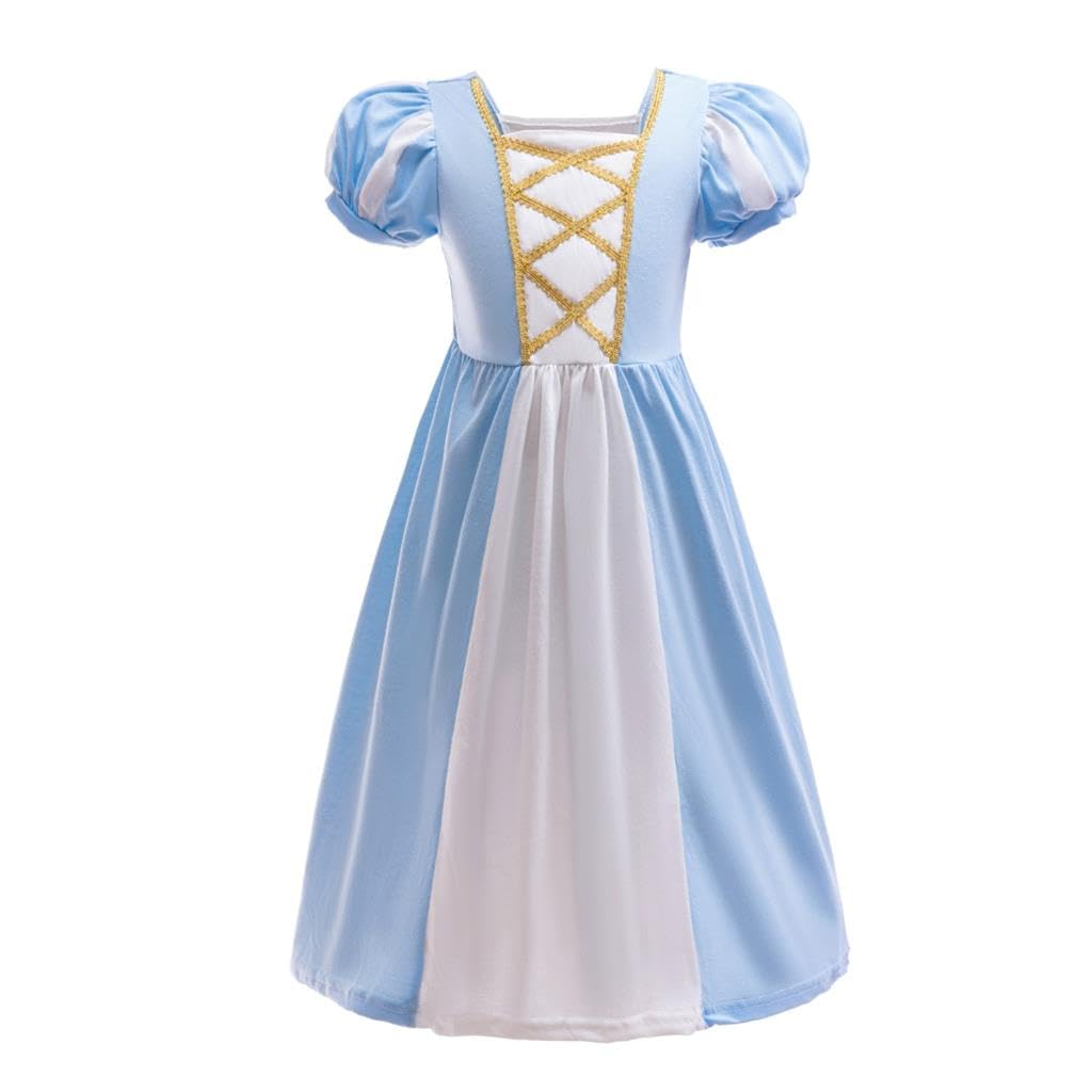 Lito Angels Vestito Costume da Principessa con Accessori per Bambina Taglia 2-11 anni, Rapunzel/Biancaneve/Merida