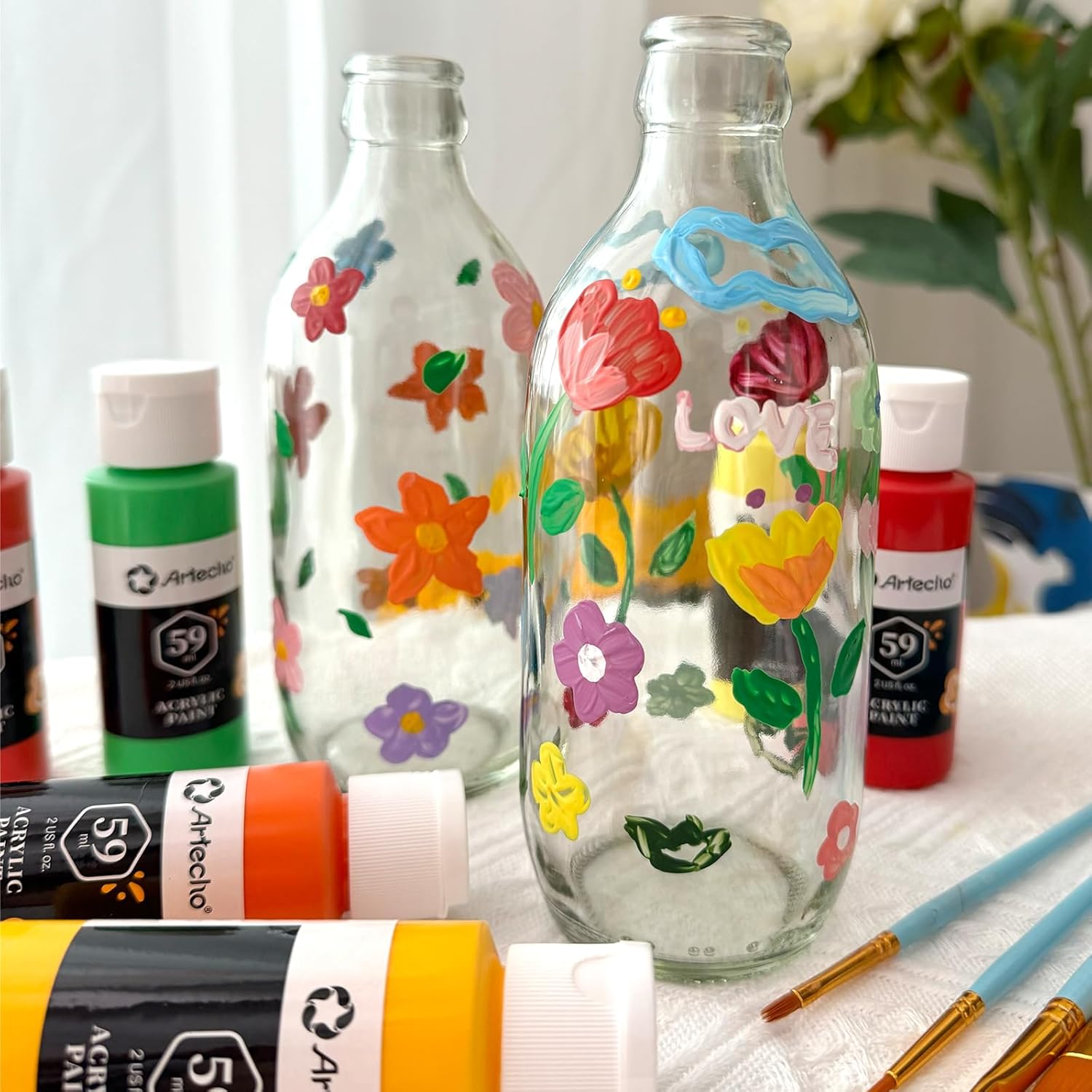 Artecho Set 48 Colori Acrilici 59ml con 10 Pennelli - immagine 6