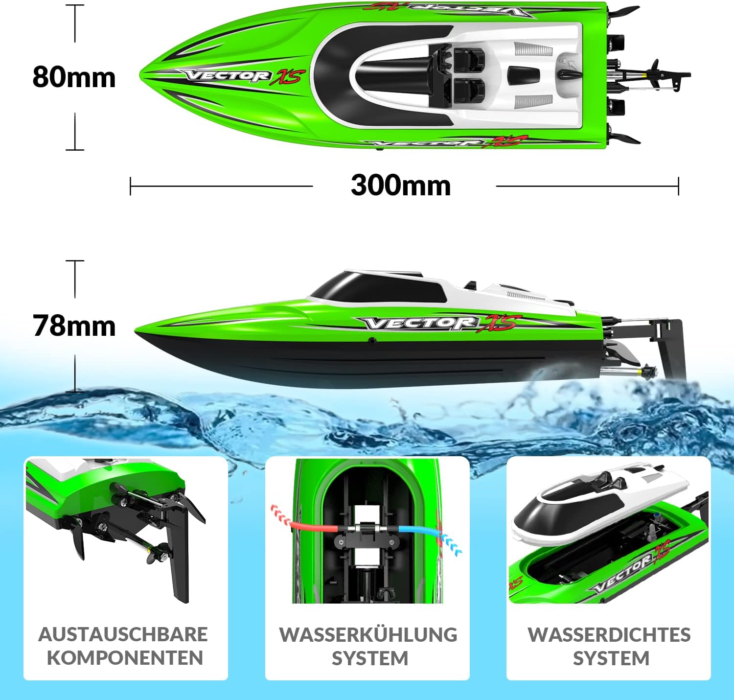 VOLANTEXRC Vector XS - Barca Telecomandata Impermeabile - immagine 6