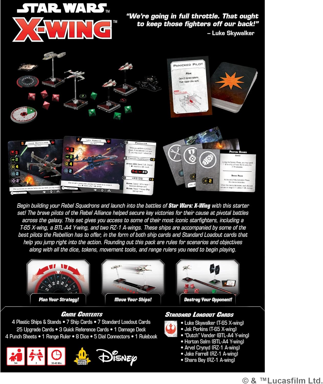 Star Wars X-Wing 2nd Edition Miniatures Game Rebel Alliance Squadron Starter Pack,Gioco di strategia per adulti e ragazzi,Età 14+,Tempo di gioco medio 45 minuti,Realizzato da Atomic Mass Games - immagine 2