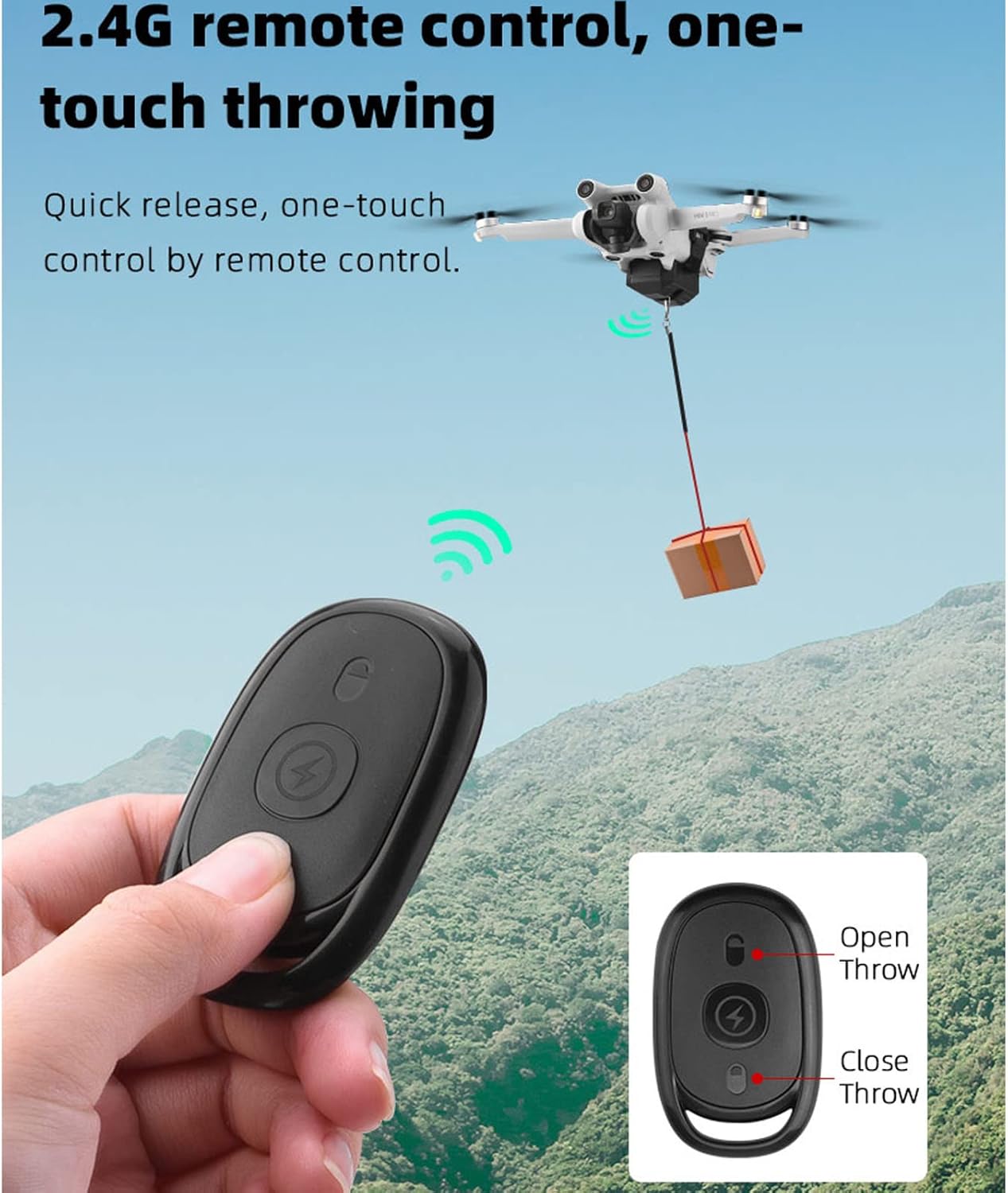 Alomejor Contagocce RC Drone Thrower con Telecomando - immagine 2