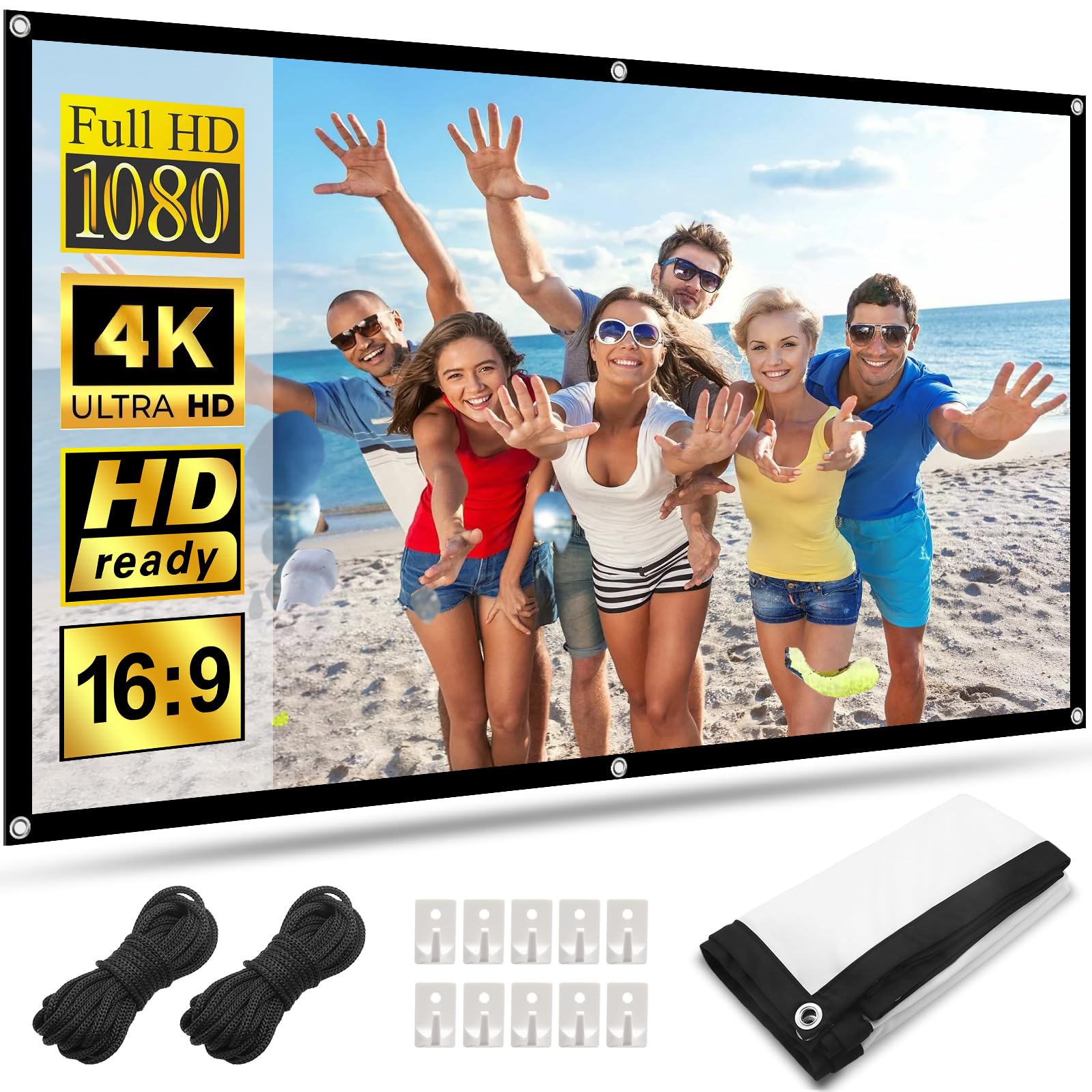 Hopfrog Telo Proiettore 60 Pollici 16:9 HD 4K