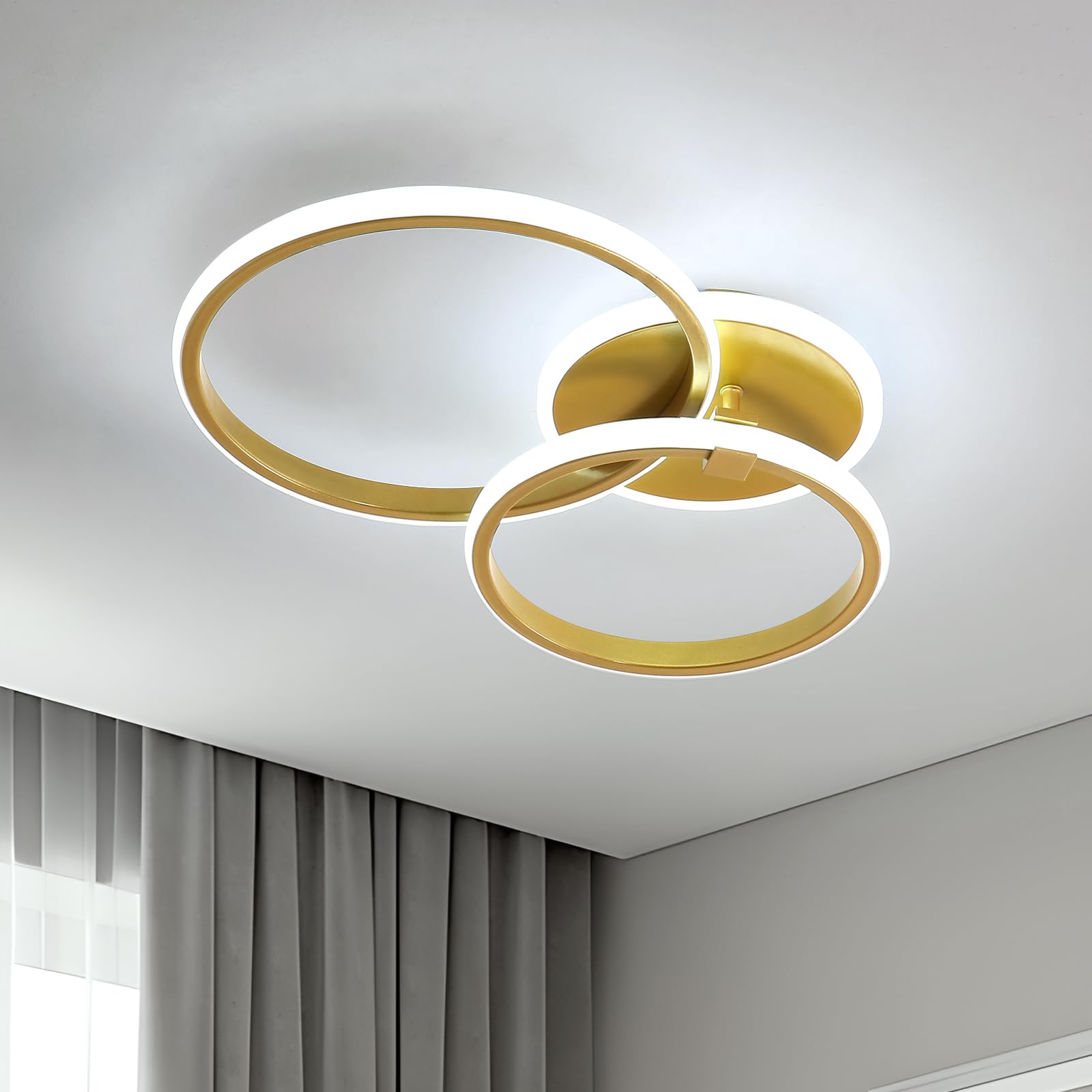 Mckalen Plafoniera LED Soffitto 42W 4700LM Oro