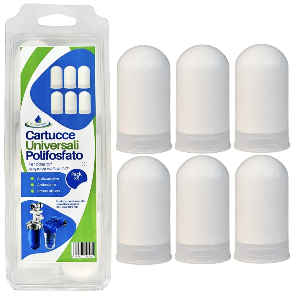 Acquaverde | 6 Cartucce Universali di Polifosfato