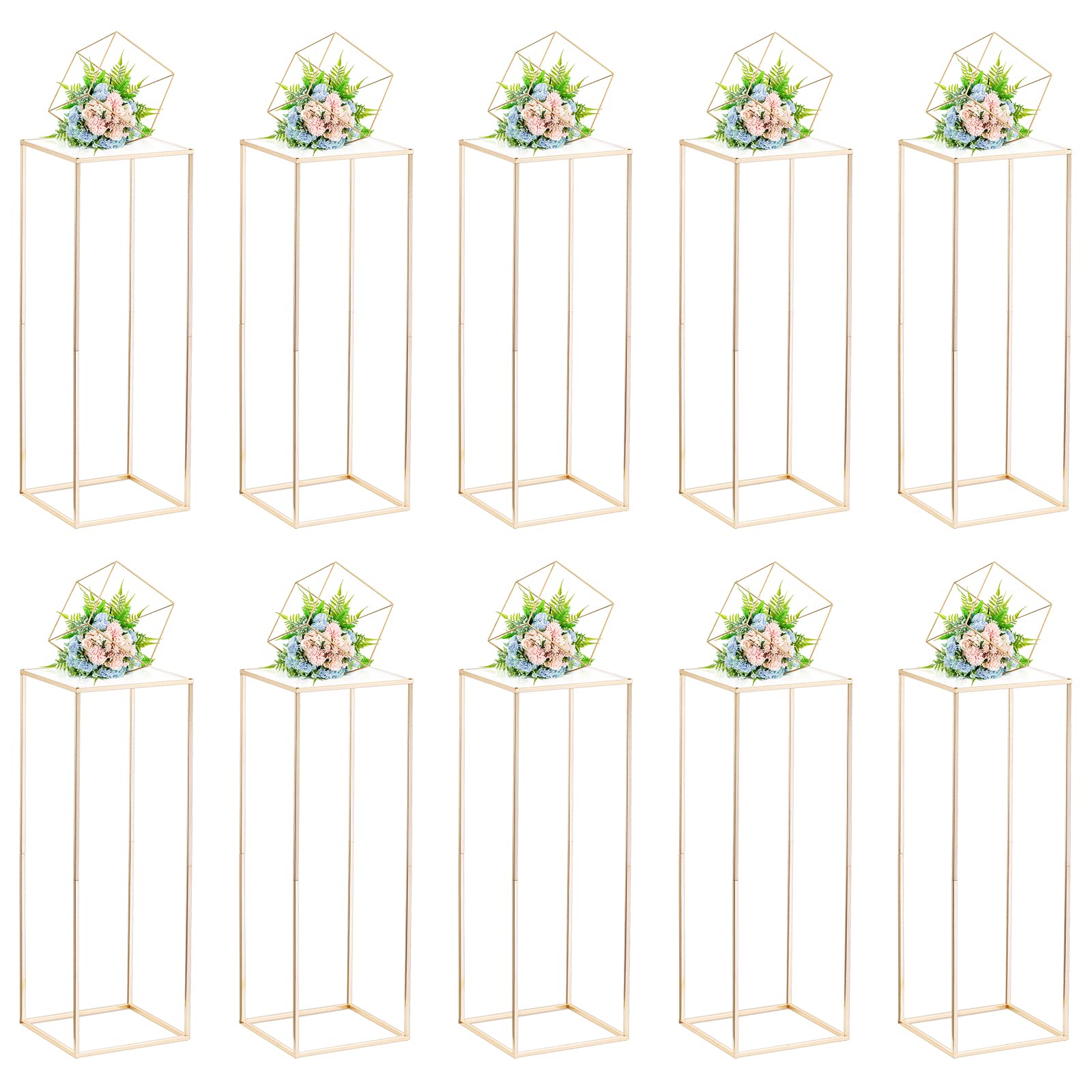 Nuptio Centrotavola Matrimonio Vaso D'oro Alto 80cm (10pz)