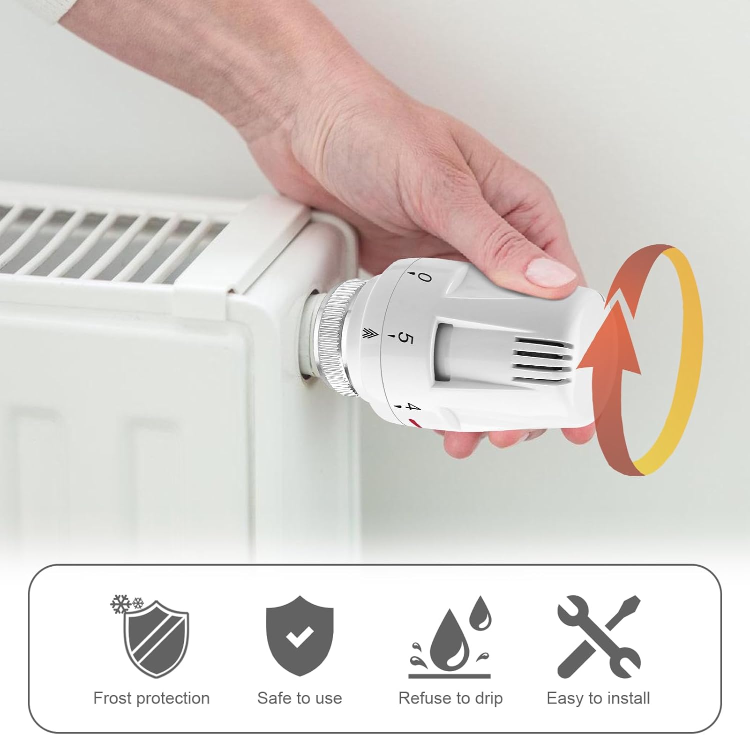 Byzesty Valvole Termostatiche per Termosifoni (4 pz) - immagine 4