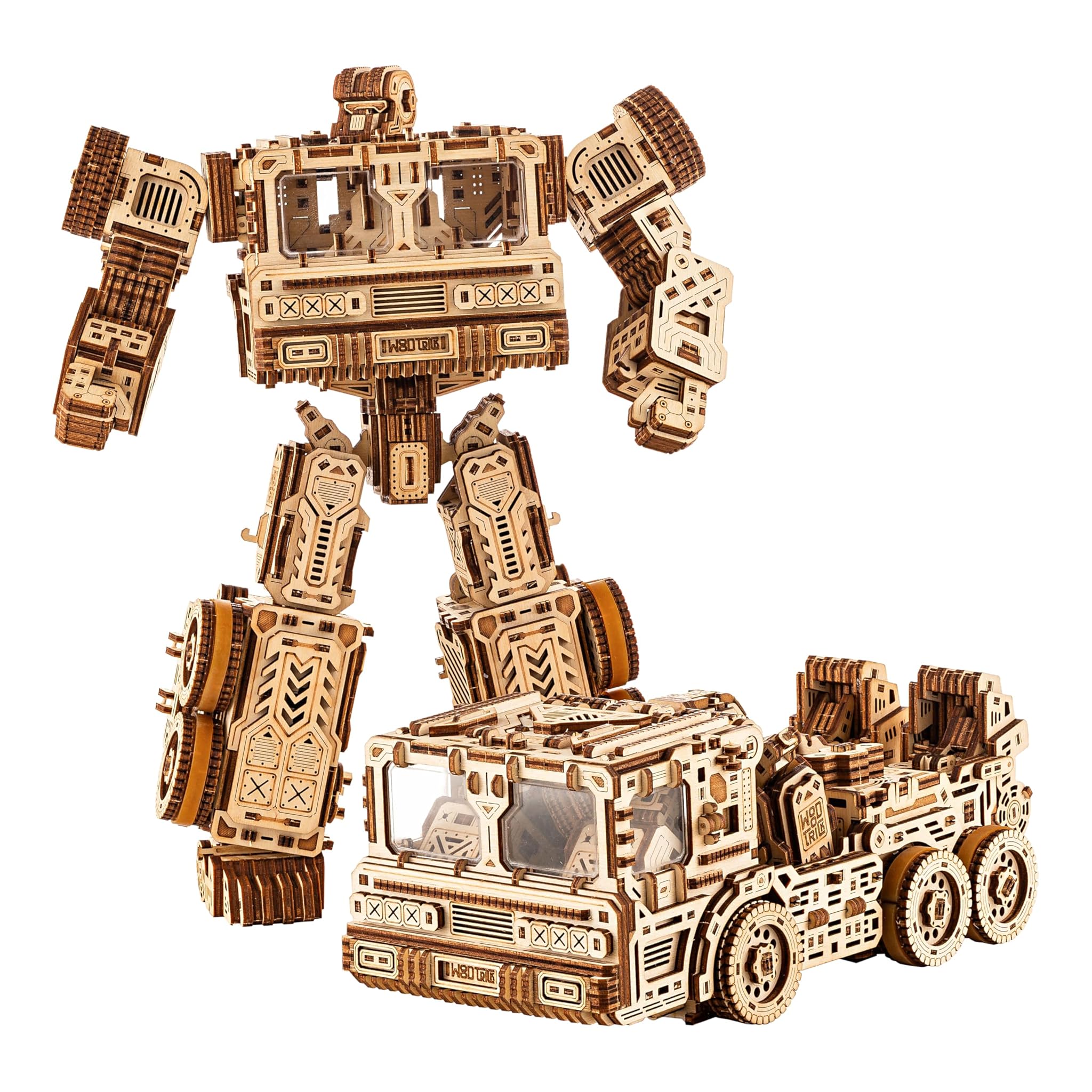 Wood Trick Timbertron Robot e Camion Puzzle in Legno 3D
