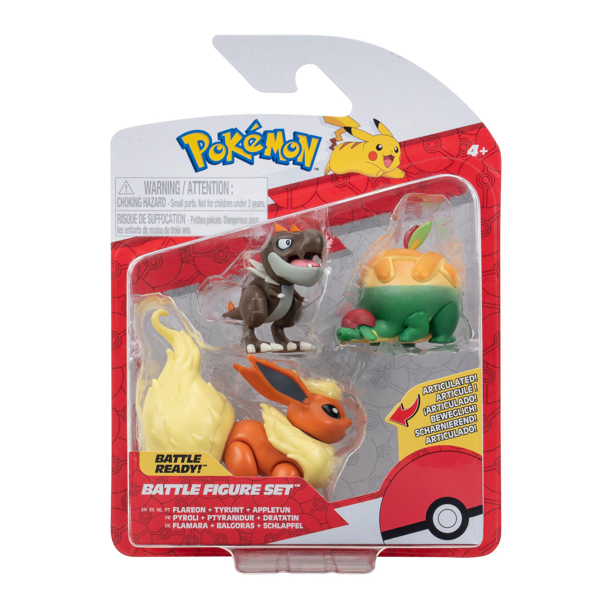 PoKéMoN PKW3047 - Set di figure da battaglia, balgora, flamara, personaggi ufficiali