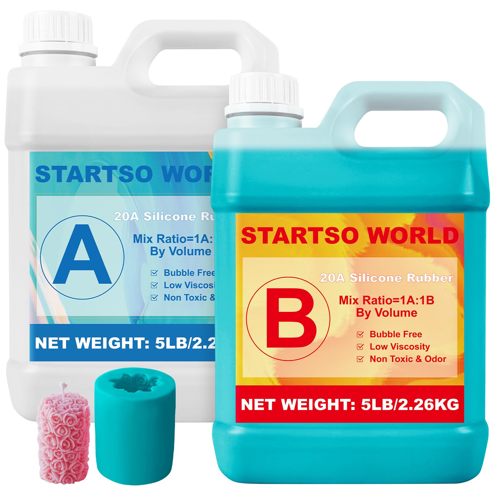 Silicone per Stampi 20A Liquido Verde 4L