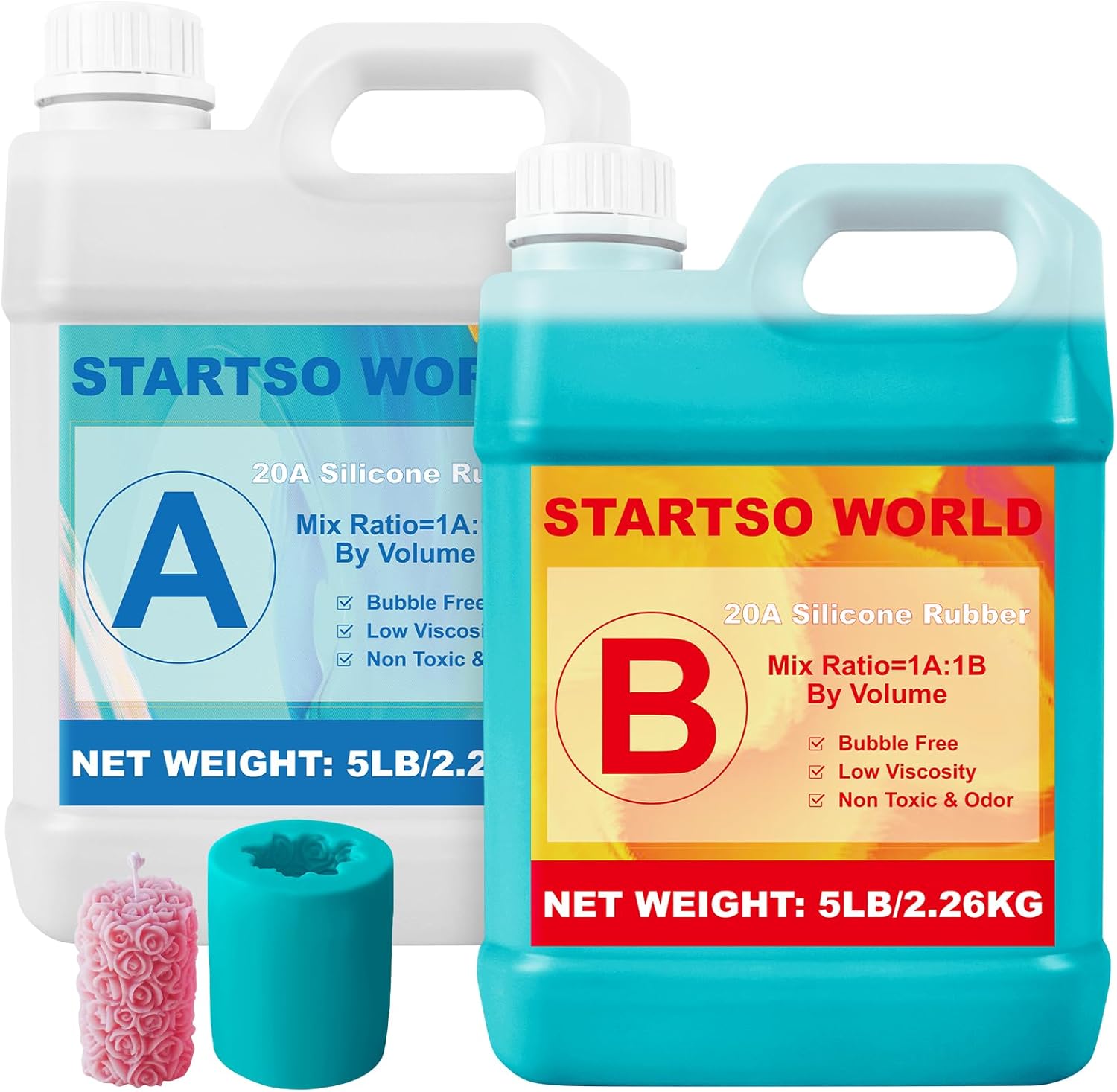 Silicone per Stampi 20A Liquido Verde 4L - immagine 1