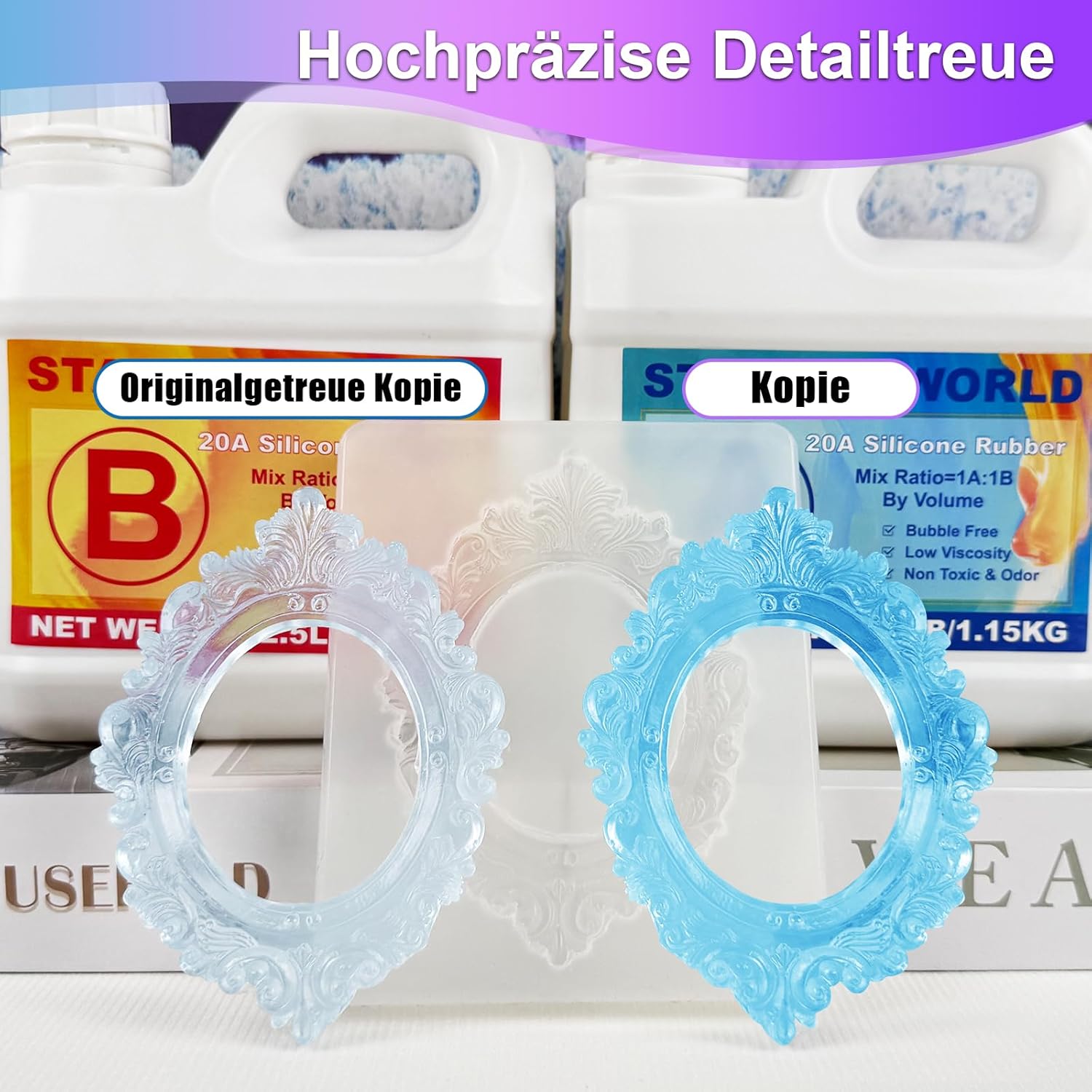 Silicone per Stampi 20A Liquido Verde 4L - immagine 4