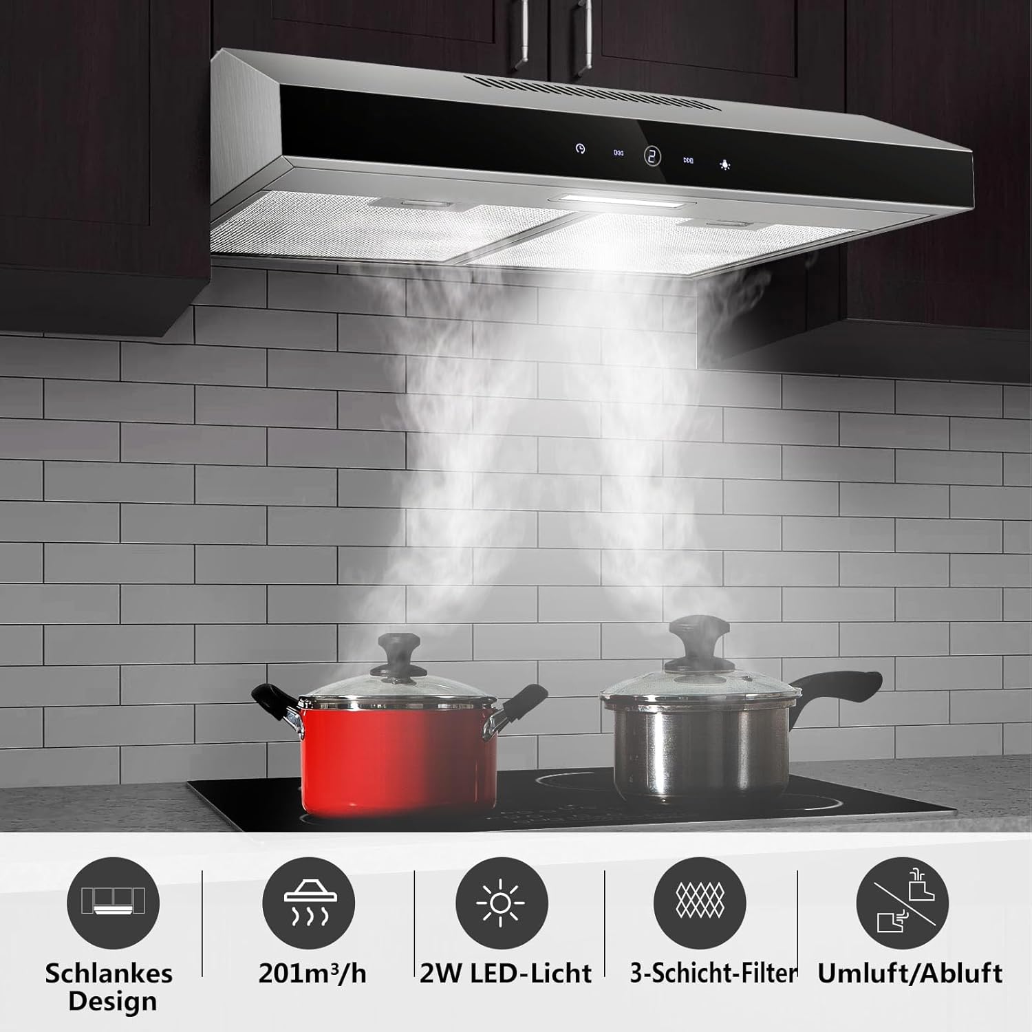 Cappa Aspirante 60 cm Sottopiano in Acciaio Inox - immagine 2