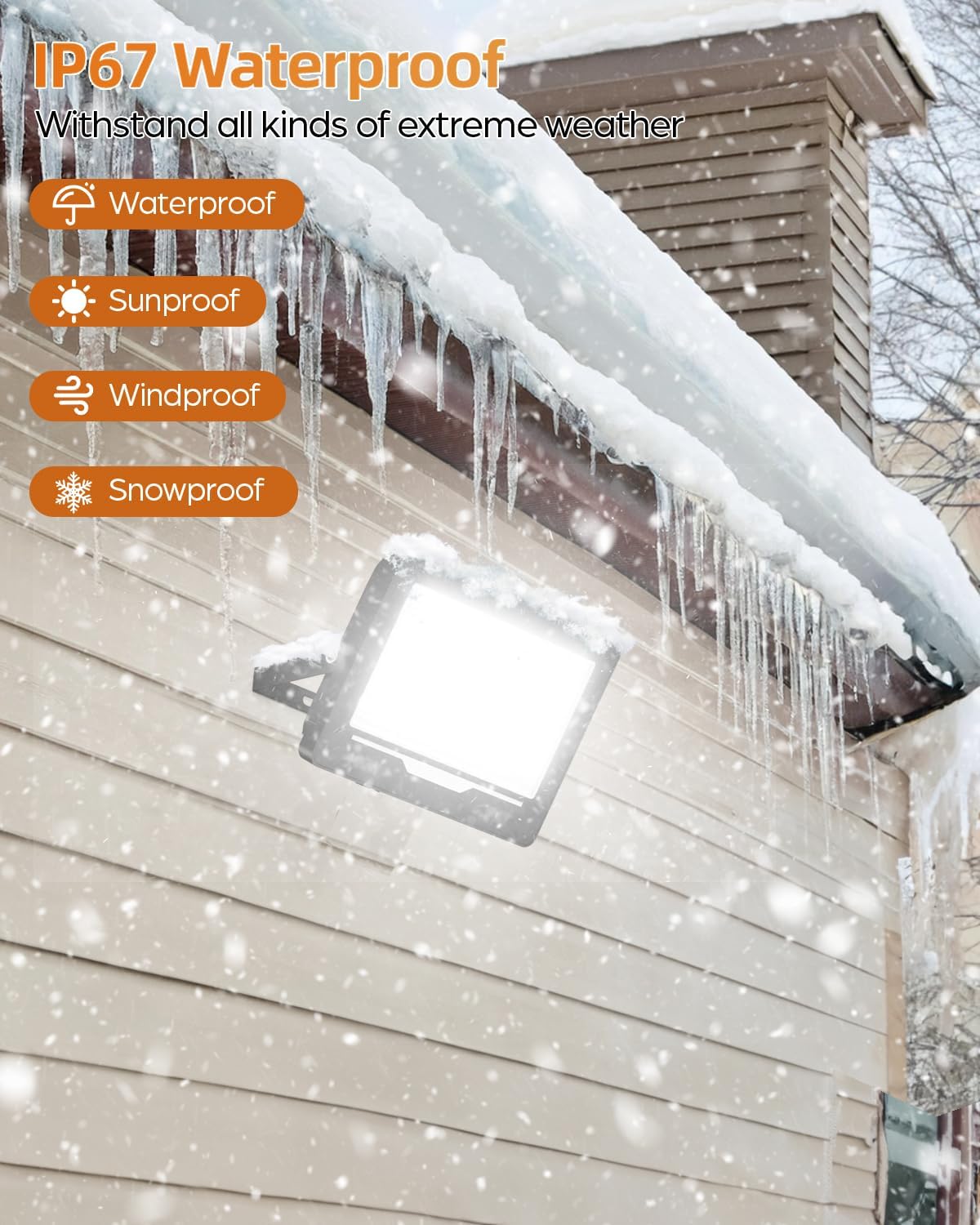 Topaubub Faretto LED da Esterno 100W 2 Pezzi - immagine 3