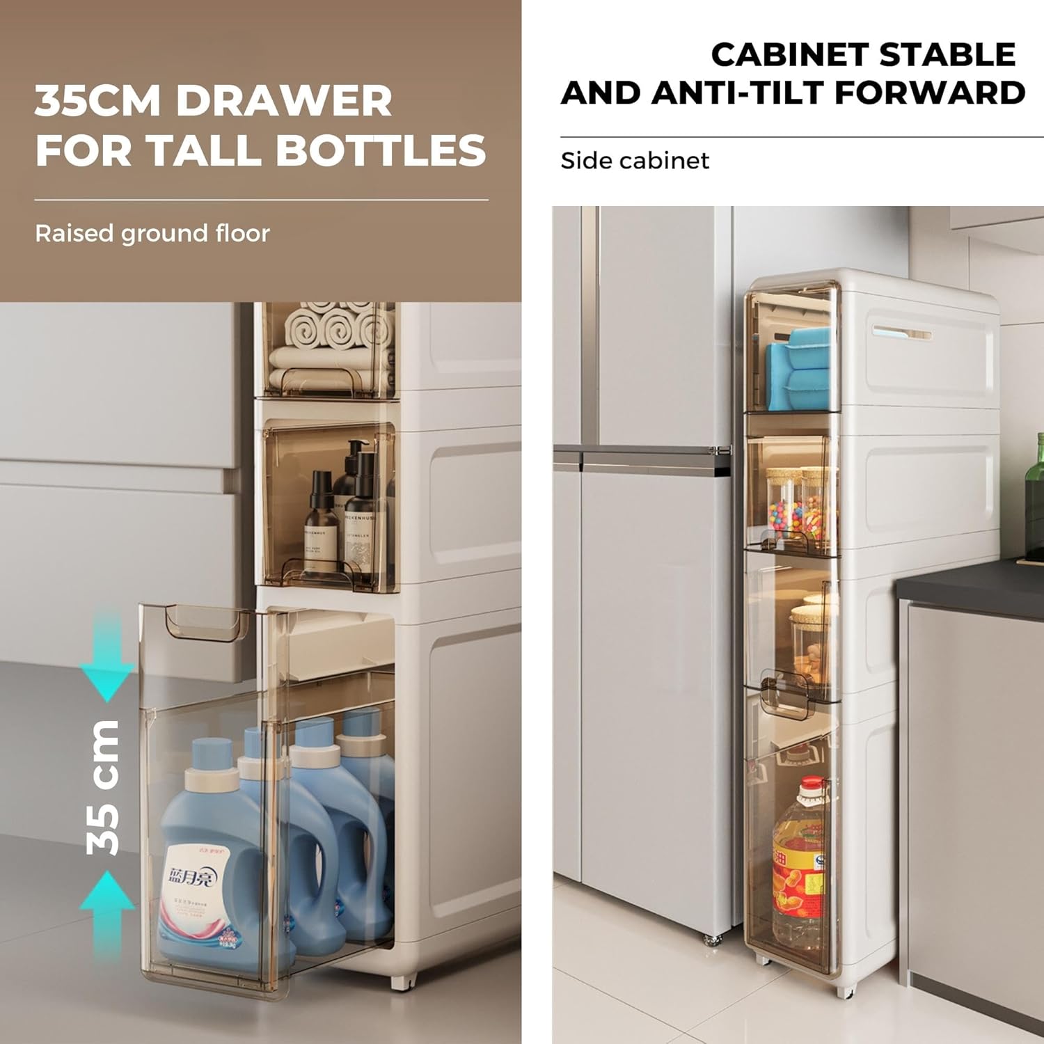 Magic Select Organizer da Bagno Stretto con Ruote - immagine 6