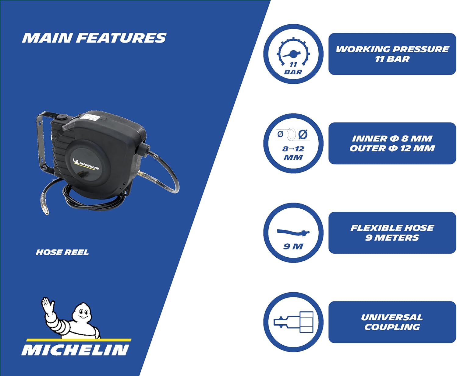 Michelin Avvolgitubo Automatico 9m - immagine 2