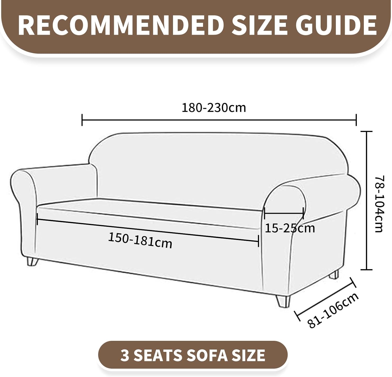 Ystyle Copridivano 3 Posti con Braccioli, Verde Scuro - immagine 3