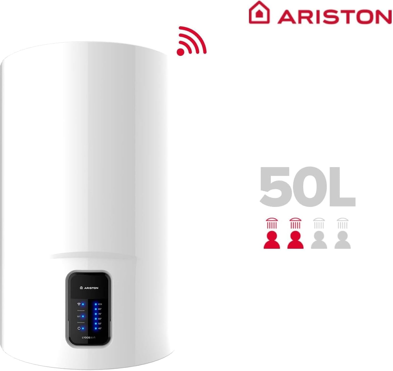 Ariston Lydos Wifi - Scaldabagno Elettrico 50 Litri Verticale - immagine 3