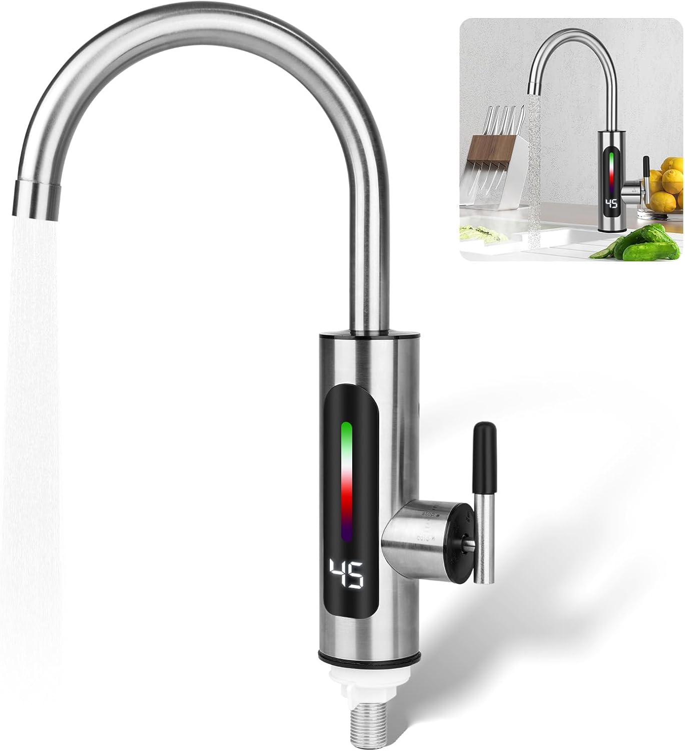 Rubinetto Acqua Calda Istantanea 3000W con Display LED - immagine 8