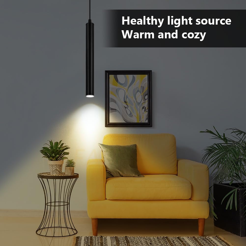 Hotut Lampada a Sospensione LED Lunga 30cm, Nera - immagine 5