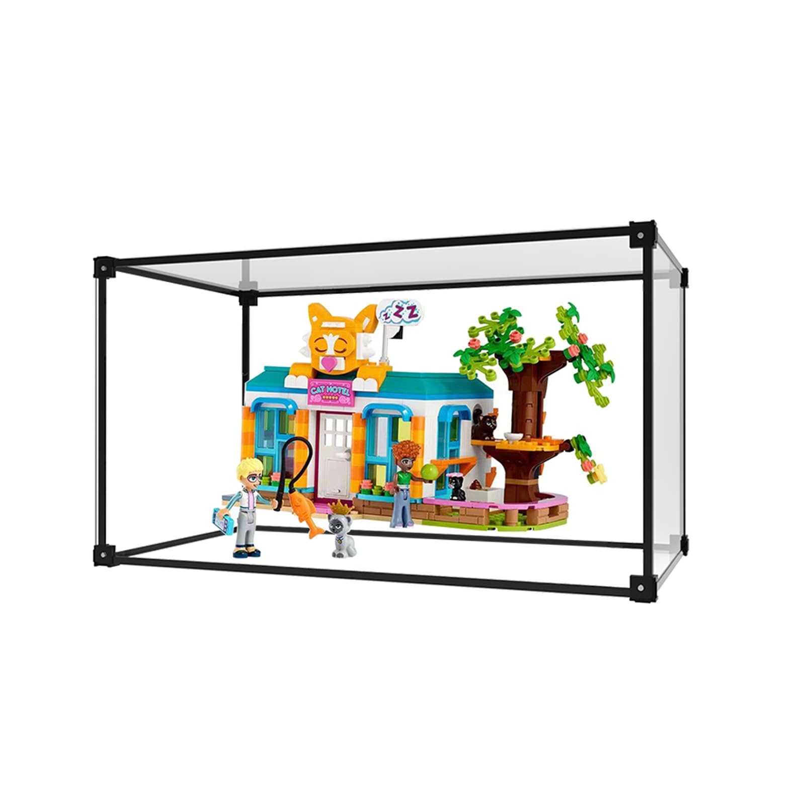 Vetrina acrilica, Vetrina impilabile trasparente, Vetrina da collezione Antipolvere Self-assembly con porta per le figure del giocattolo Automobili modello che raccolgono le figure (30x20x20cm)