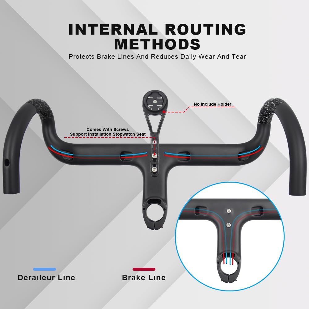 Alfa Pasca Manubrio Integrato Bici Corsa Carbonio - immagine 3