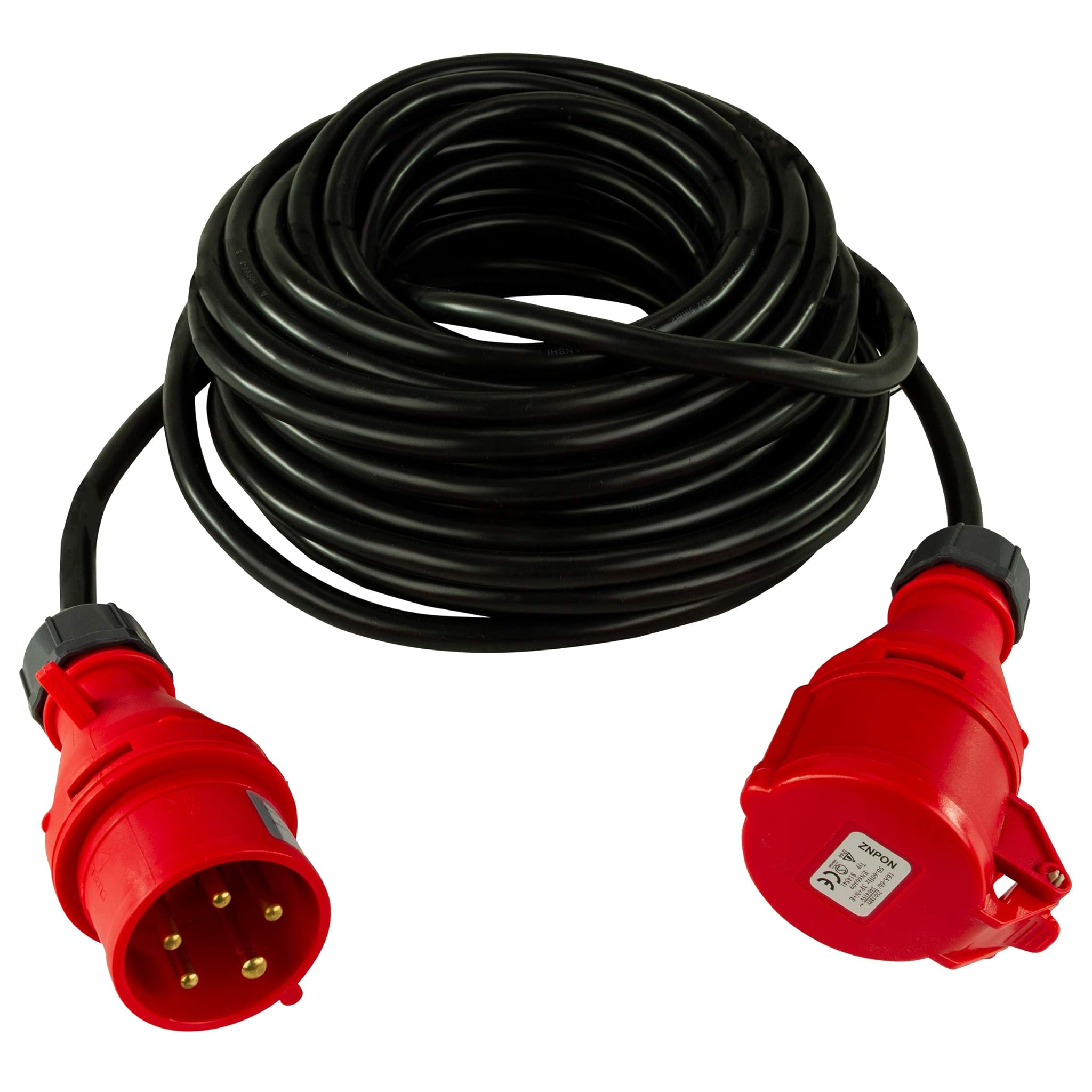 REV Ritter 0063202 - Prolunga CEE H05VV-F5G 2,5 mm², 20 m, colore: Nero