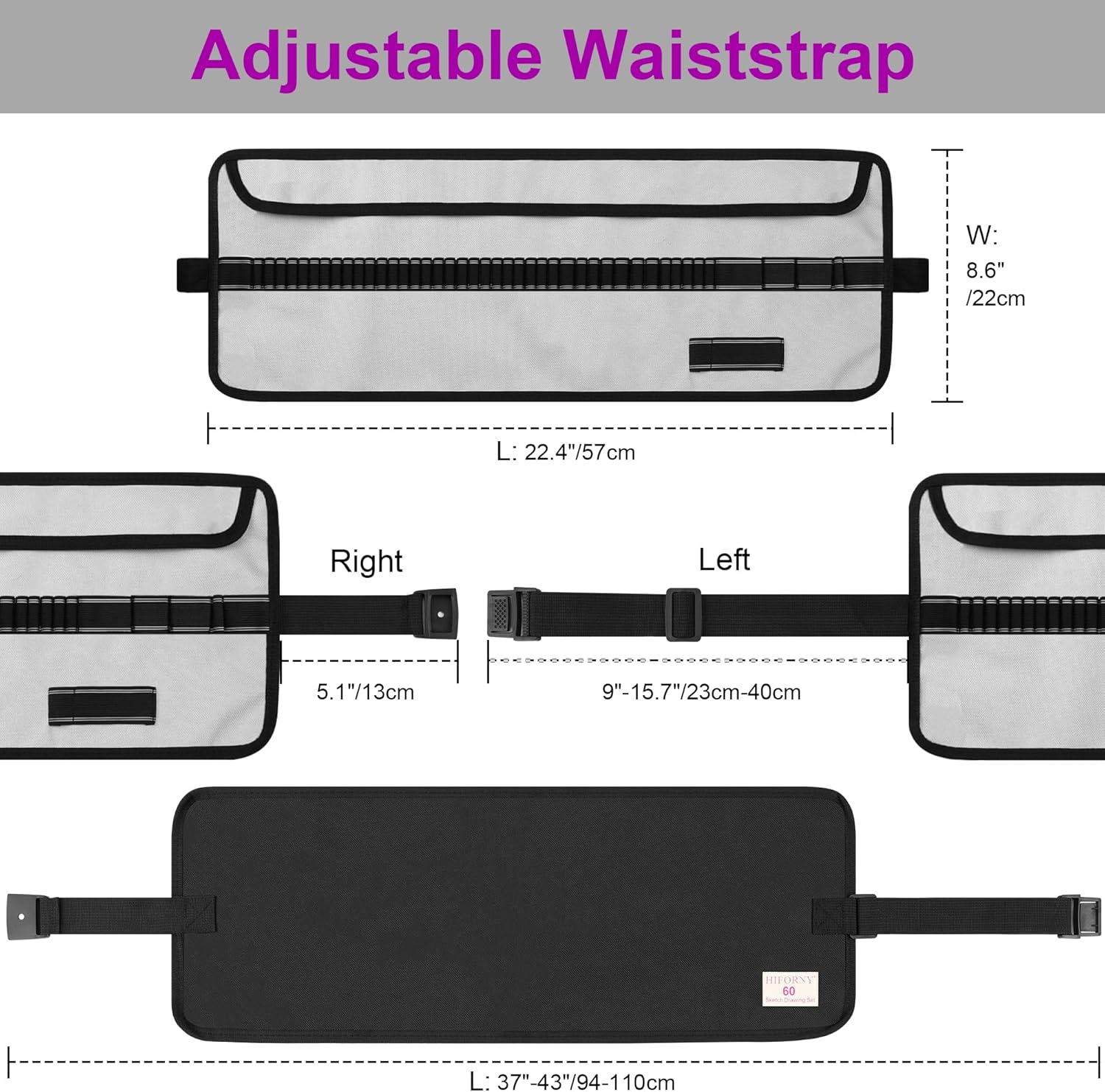 Hiforny Set 60 Matite per Schizzi e Disegno - immagine 3