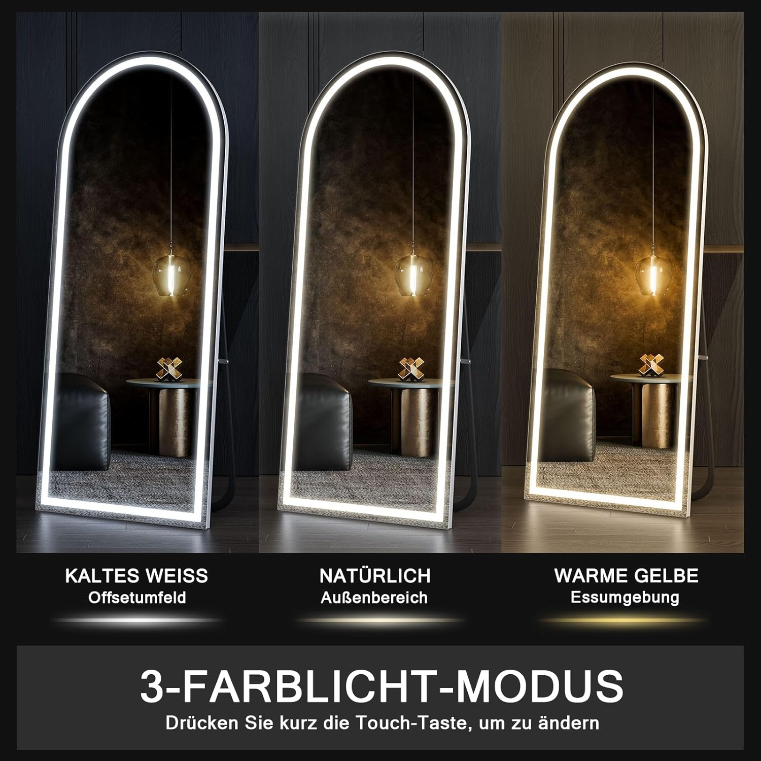 Cassilando Specchio a LED a Figura Intera 160x50 cm - immagine 4