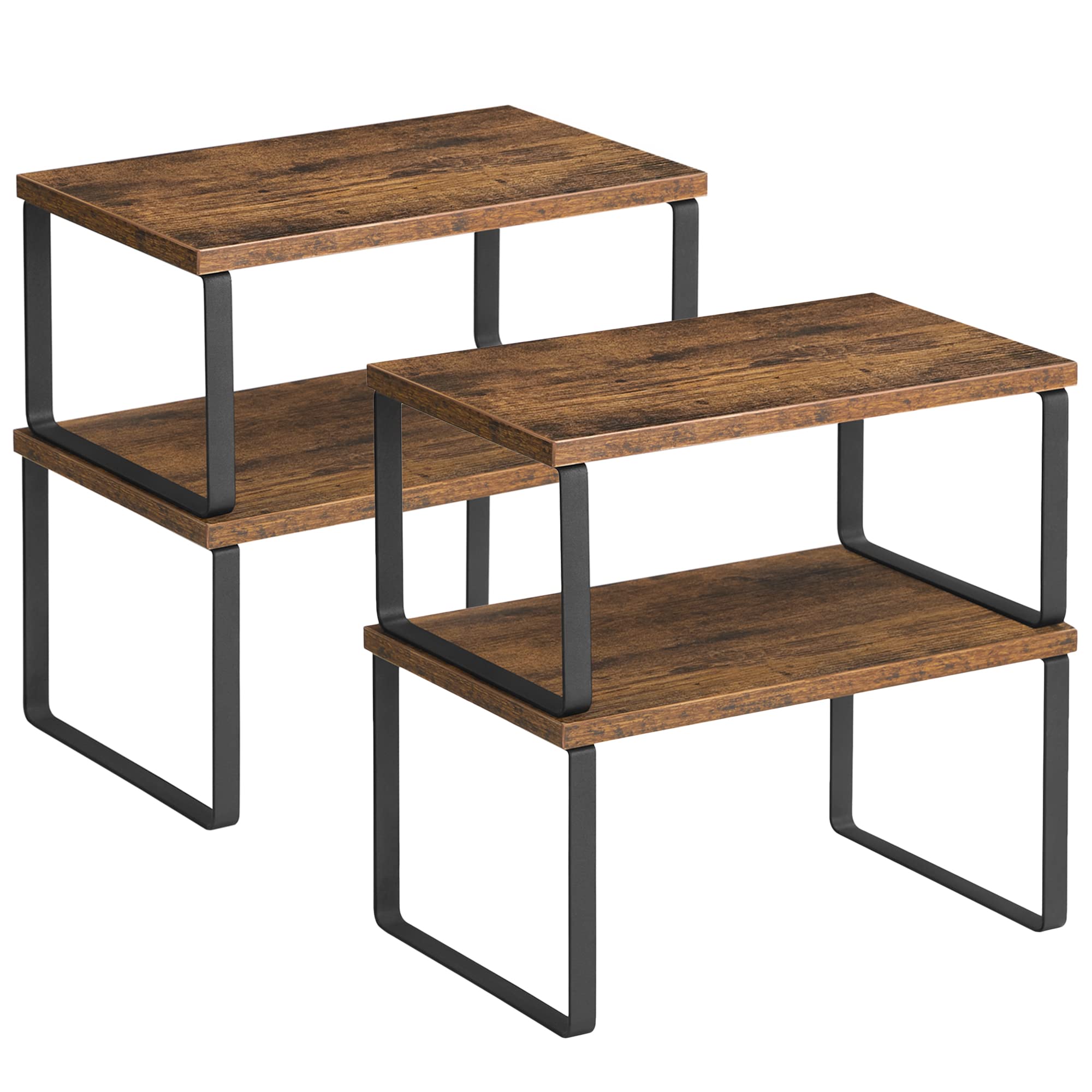 SONGMICS Organizzatori da Cucina - Set 4 Scaffali da Banco