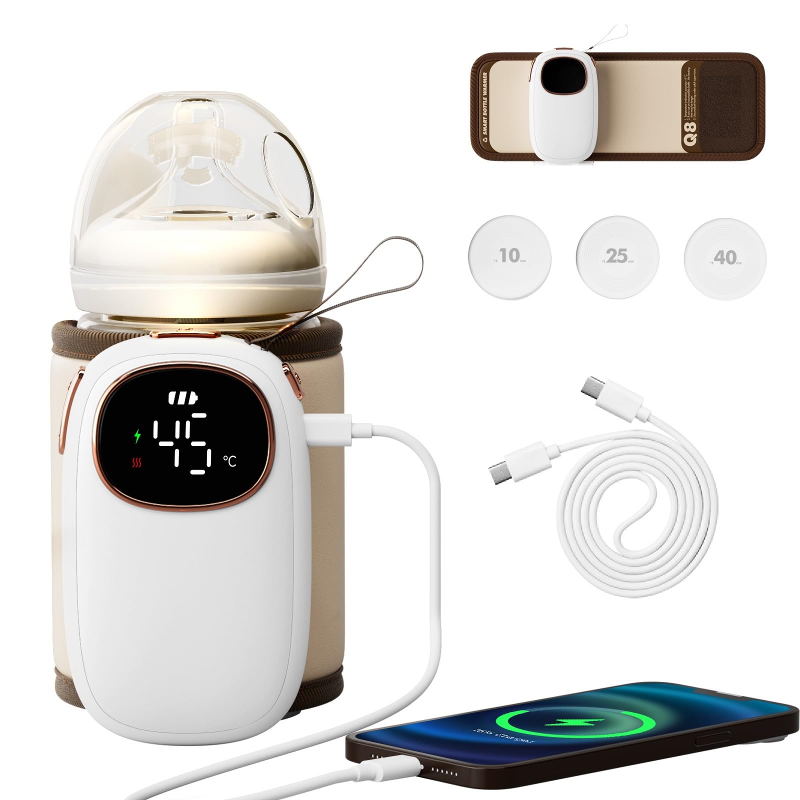 HOUSINN Scaldabiberon Portatile 5000mAh