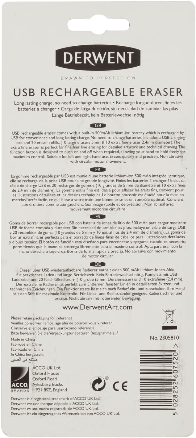 Derwent Gomma Ricaricabile USB Professionale - immagine 3